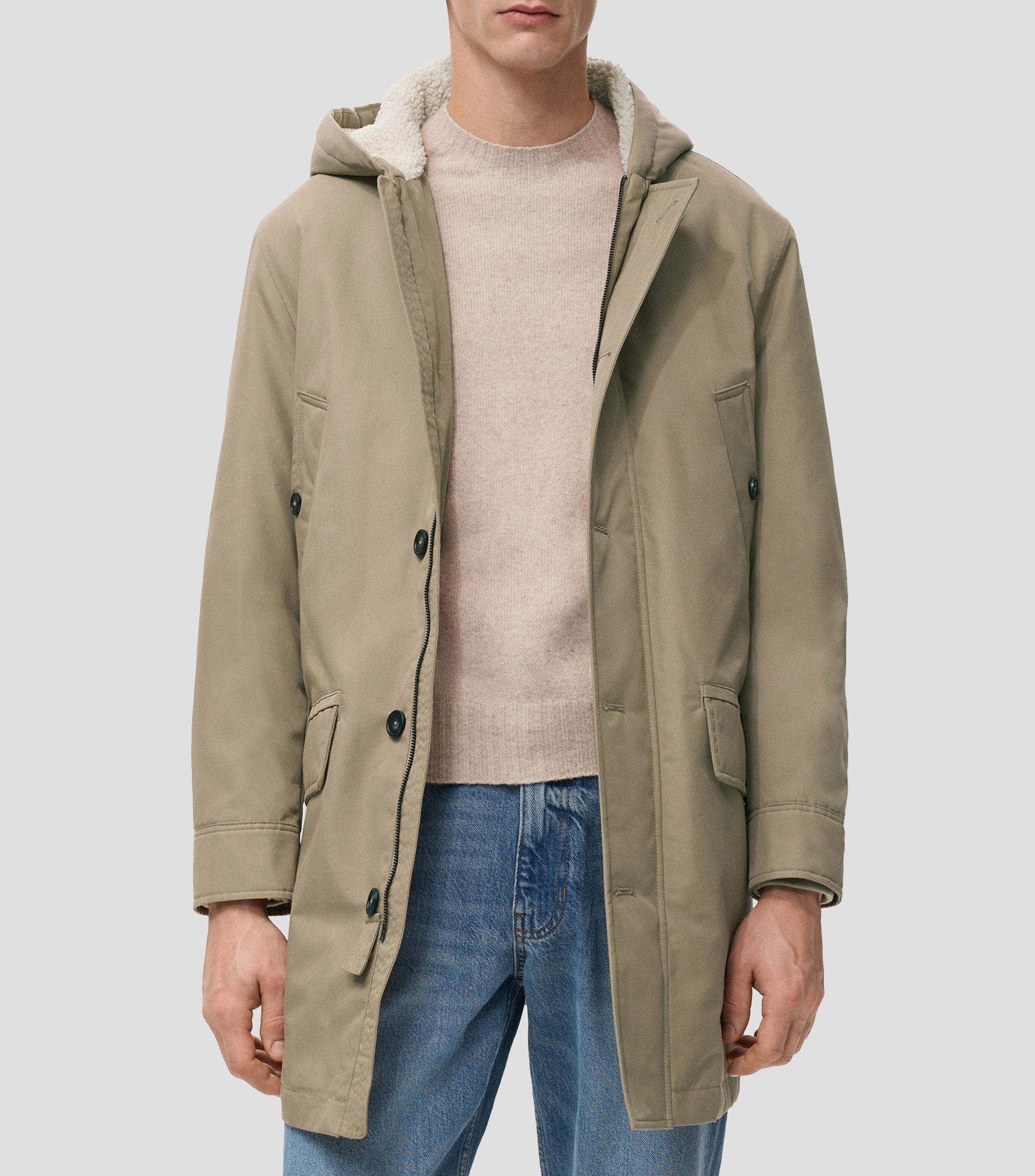 Parka con capucha Hombre