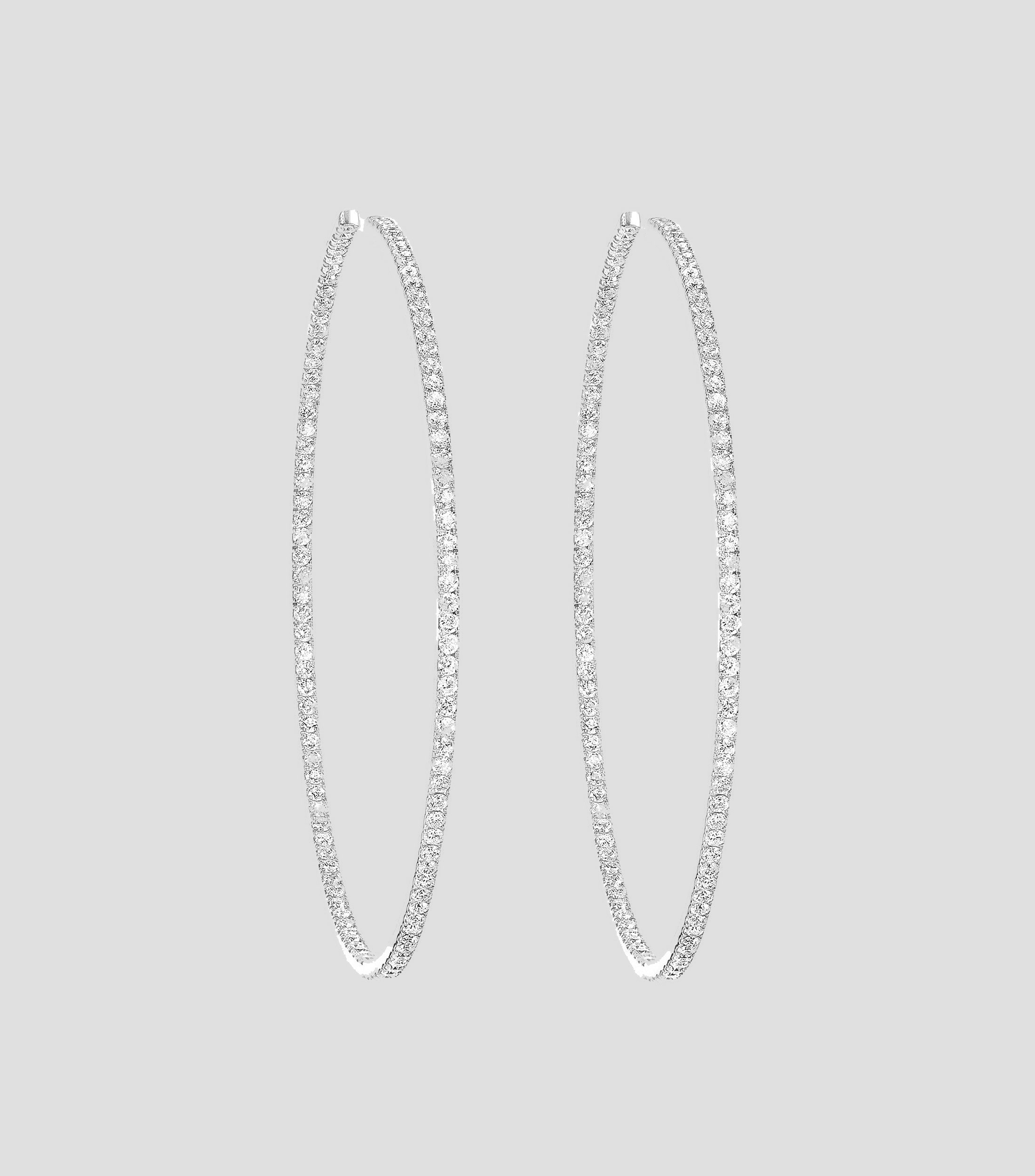 Aretes en oro blanco 18 Kts Gatsby Mujer