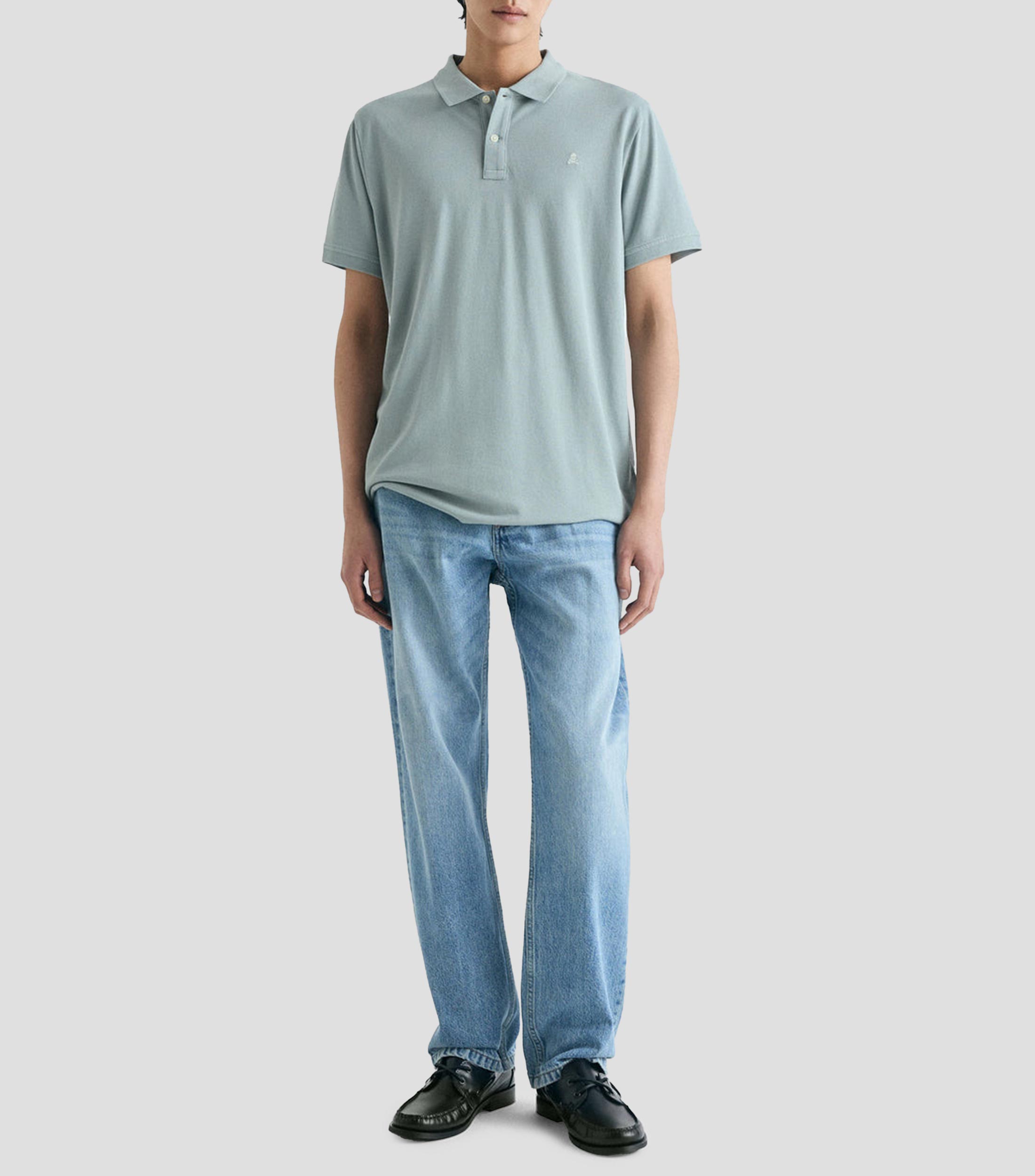 Playera polo manga corta lisa Hombre