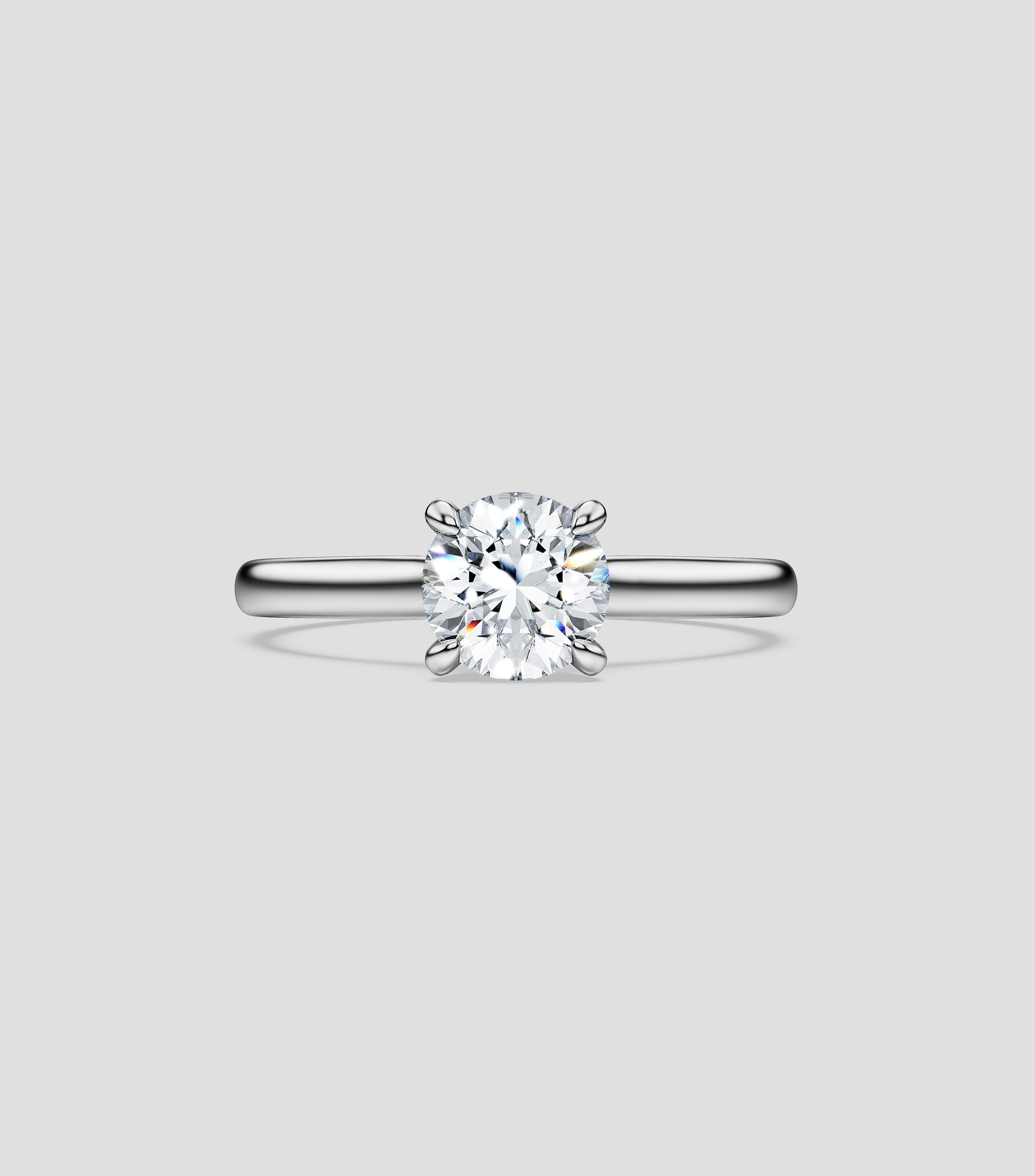 Anillo en oro blanco de 18 kilates Eternity con diamante Mujer, Talla 5
