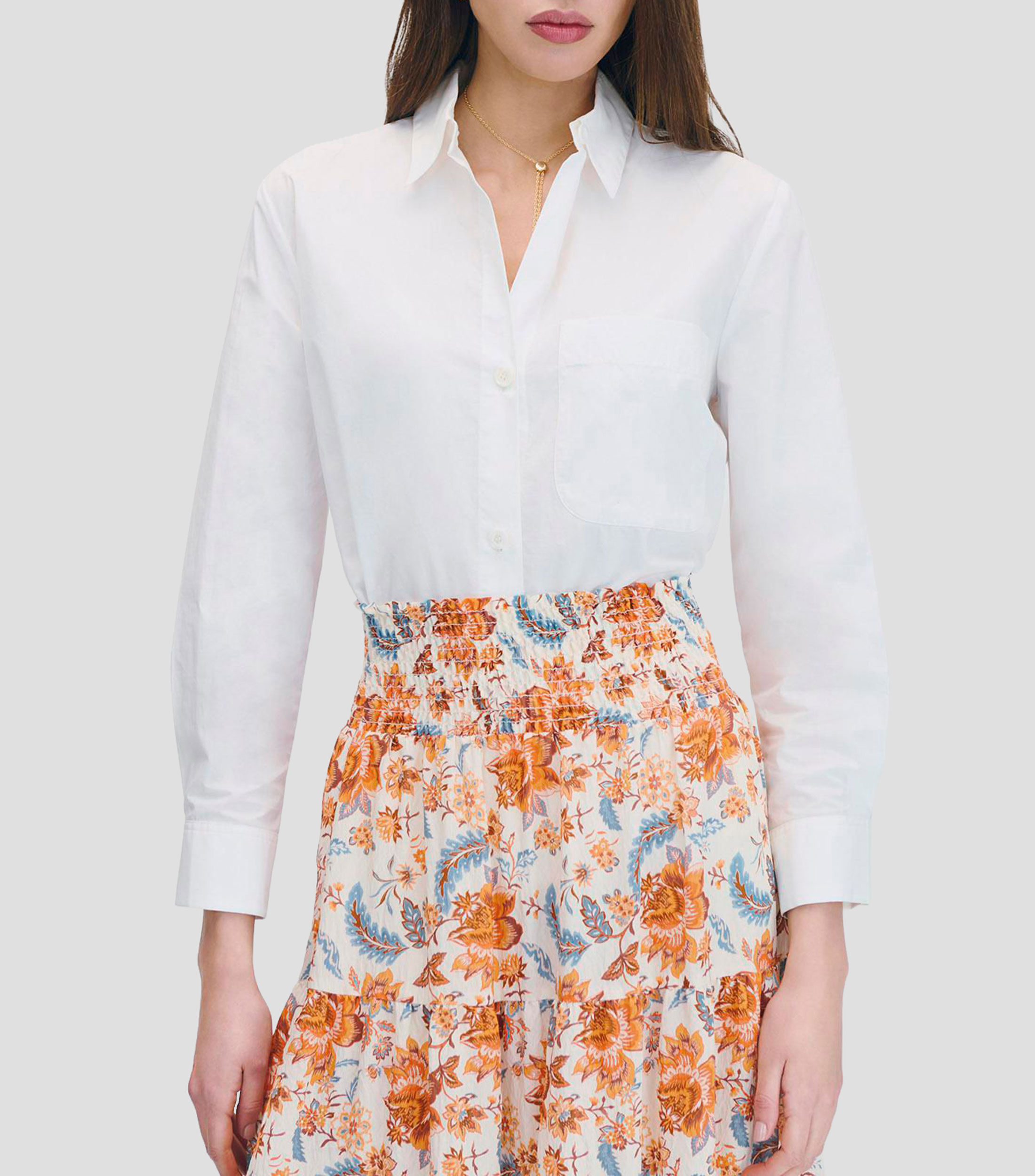 Camisa manga dolman doble aletilla y pinzas Mujer