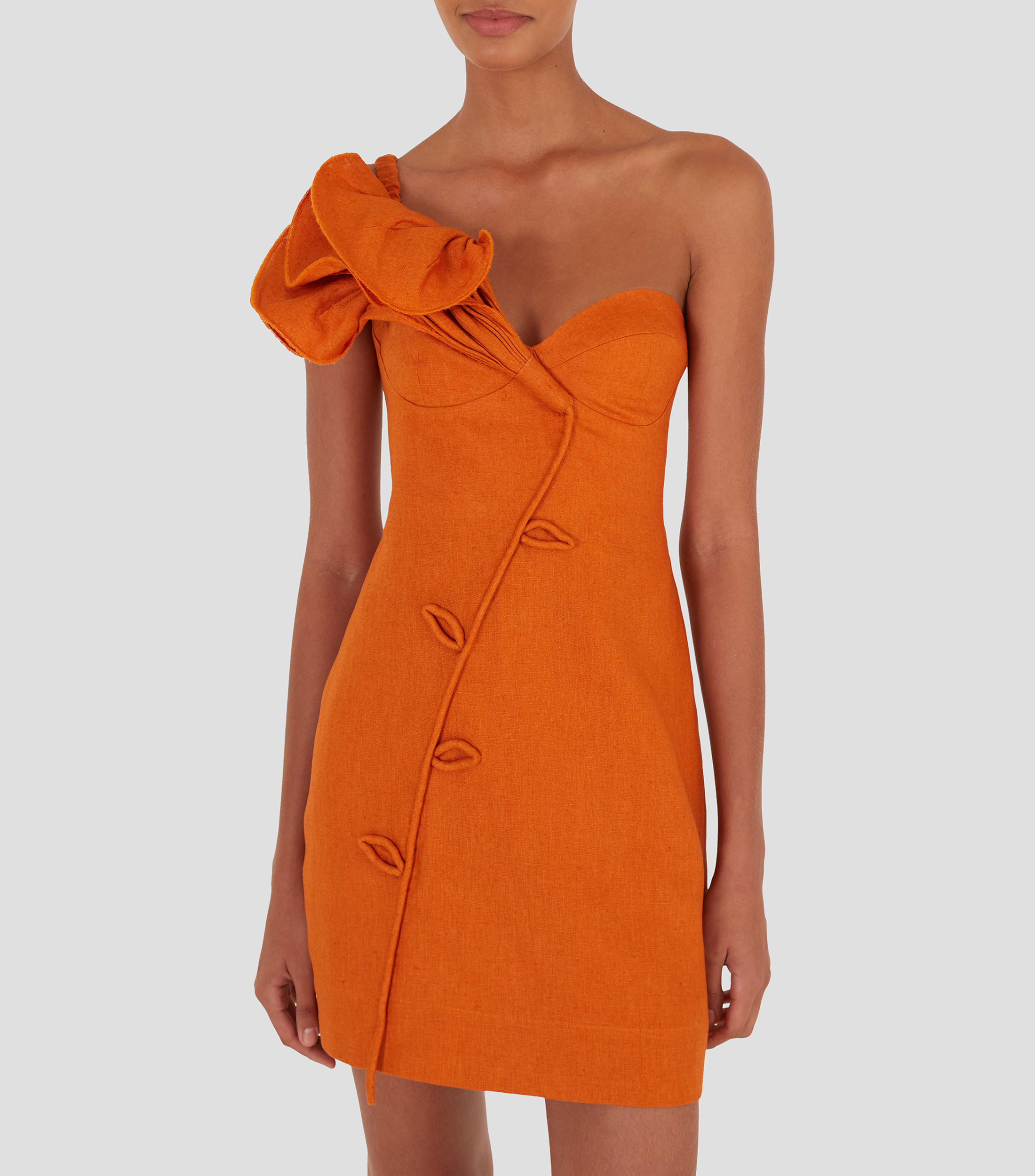 Vestido mini liso Mujer