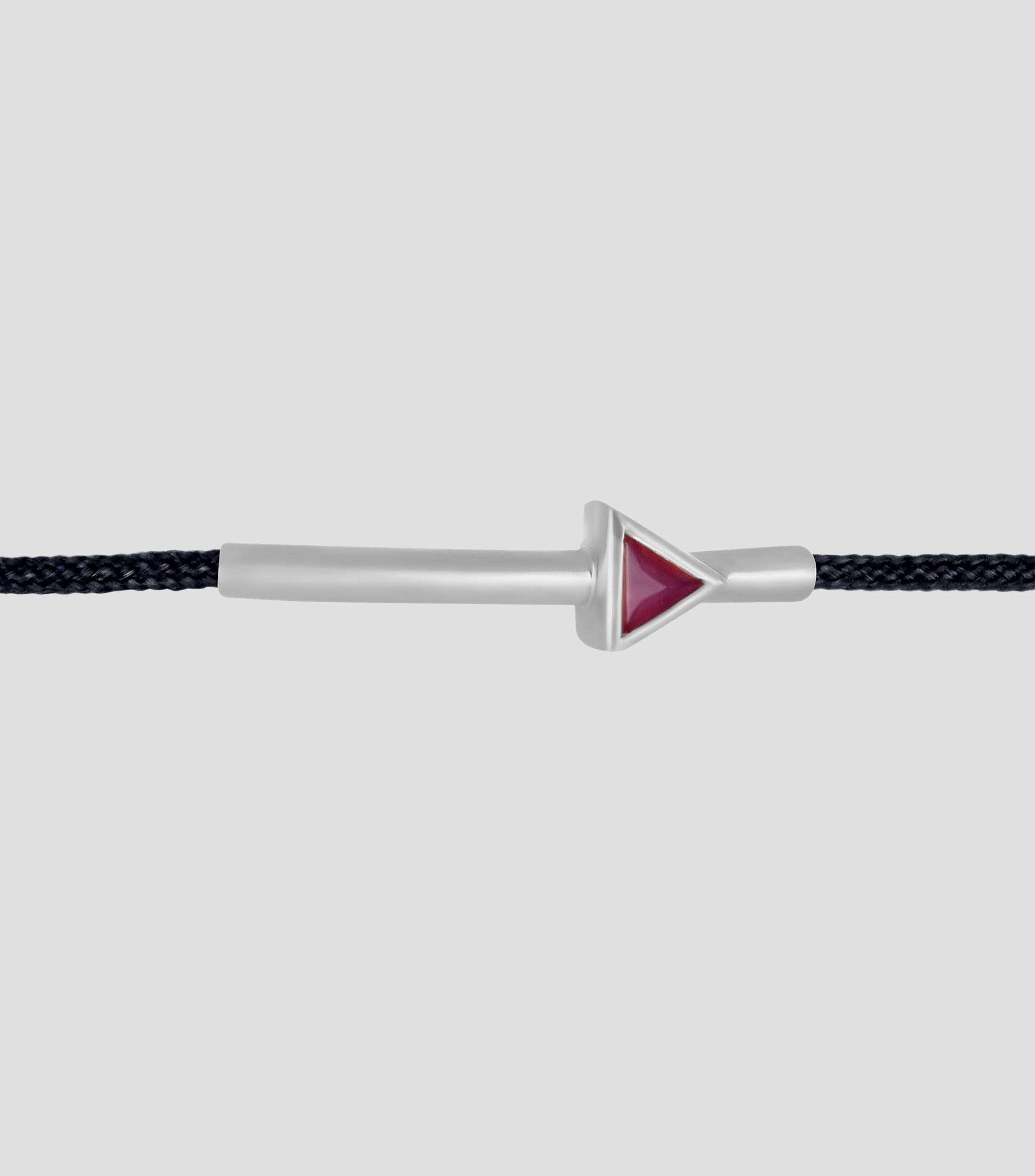 Pulsera Textil con Rubí Mujer
