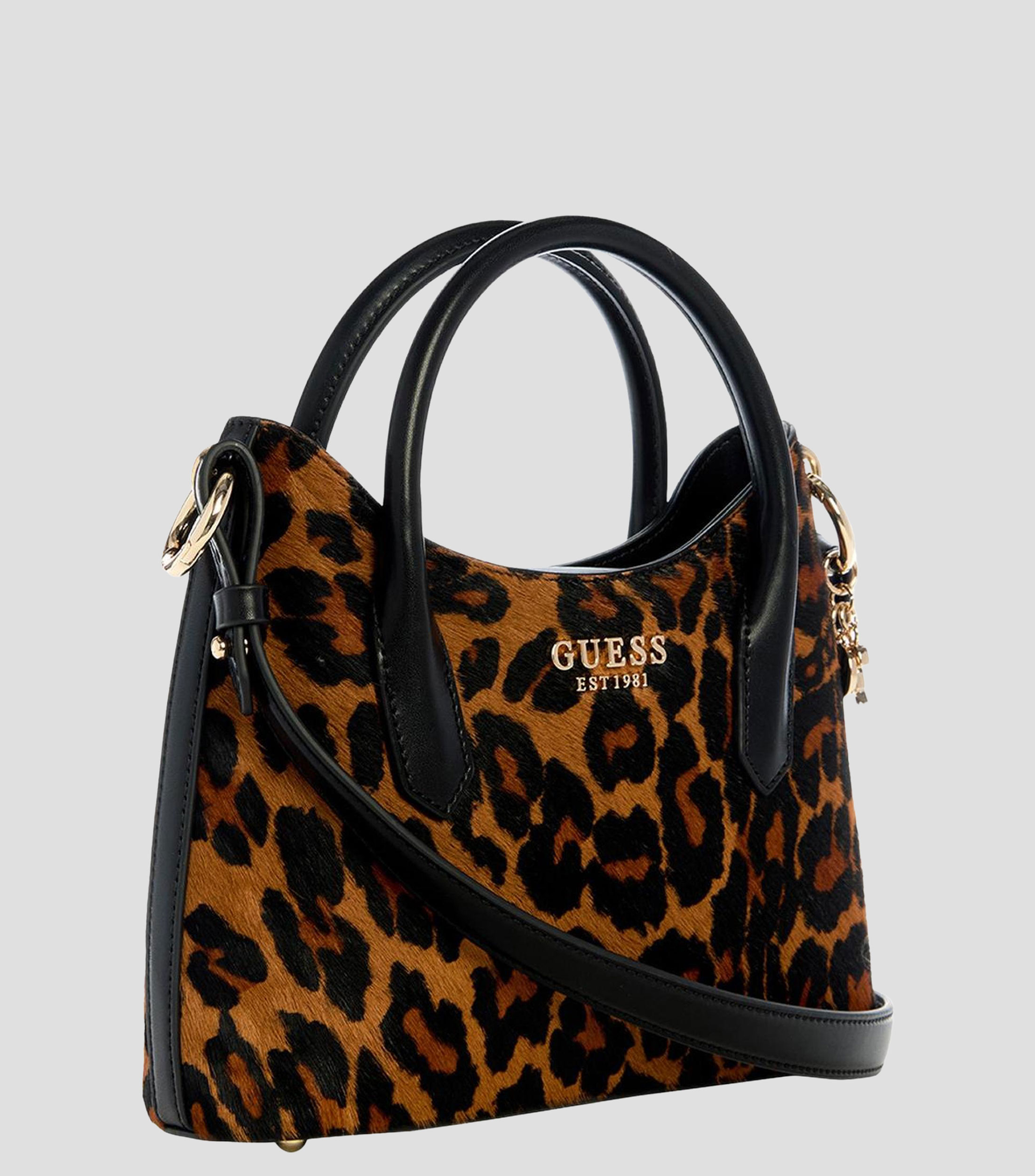 Bolsa satchel multicolor Domitillia con animalprint Mujer