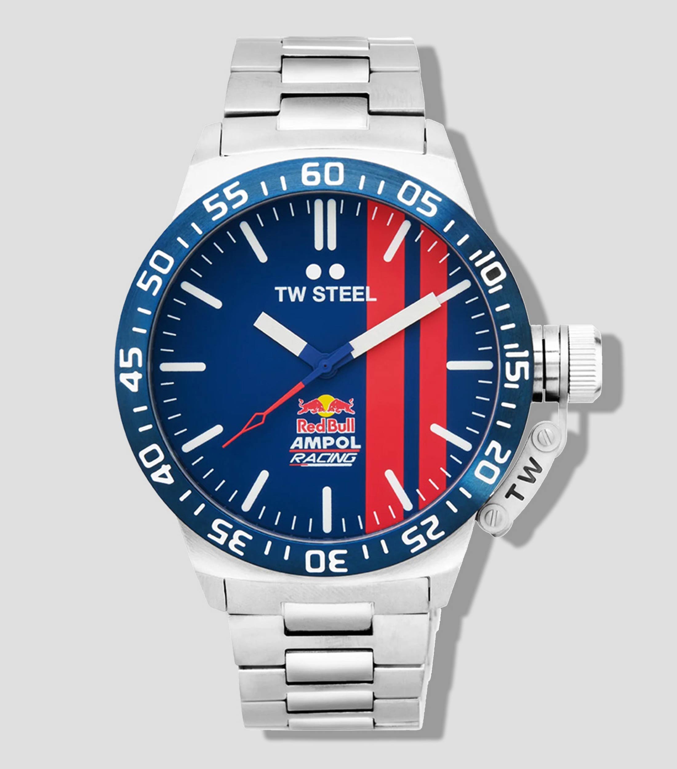 Reloj para Hombre Red Bull Ampol Racing Casual, Plateado, Azul