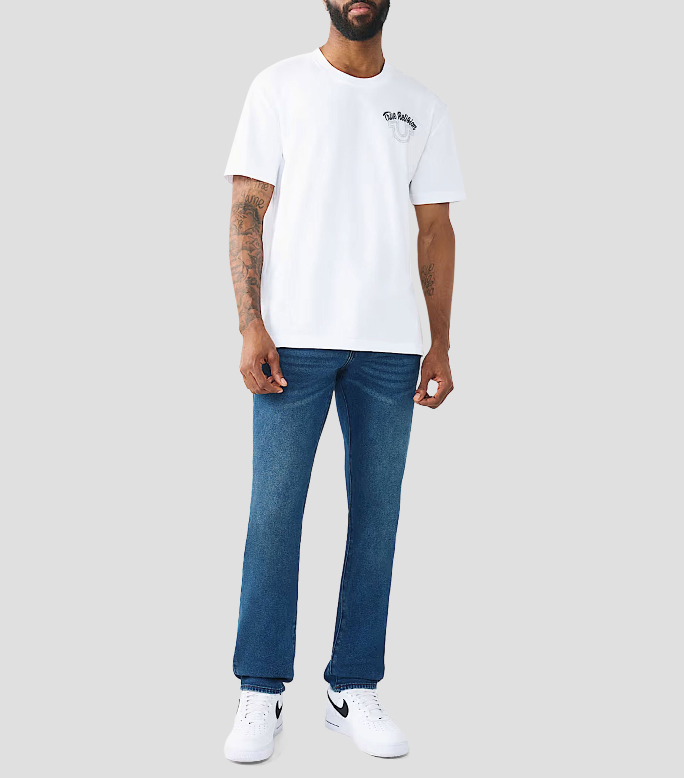 Playera cuello redondo manga corta estampada Hombre