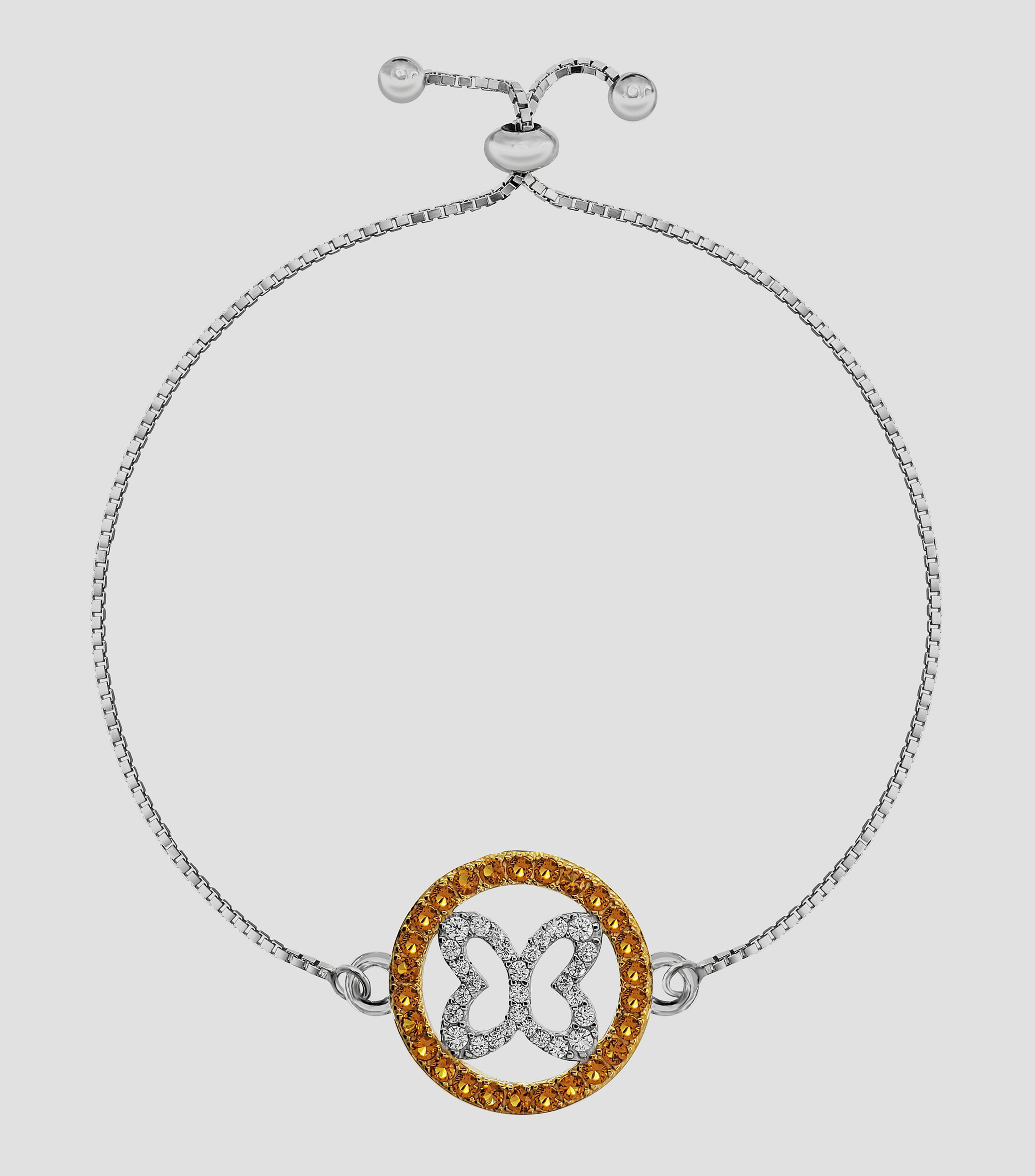 Pulsera en Plata .925 con Dije Circular Mujer