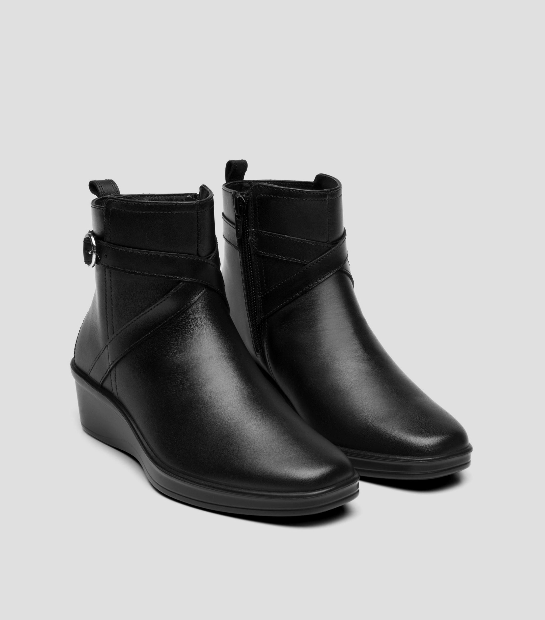 Botines con tacón bajo de cuña Mujer