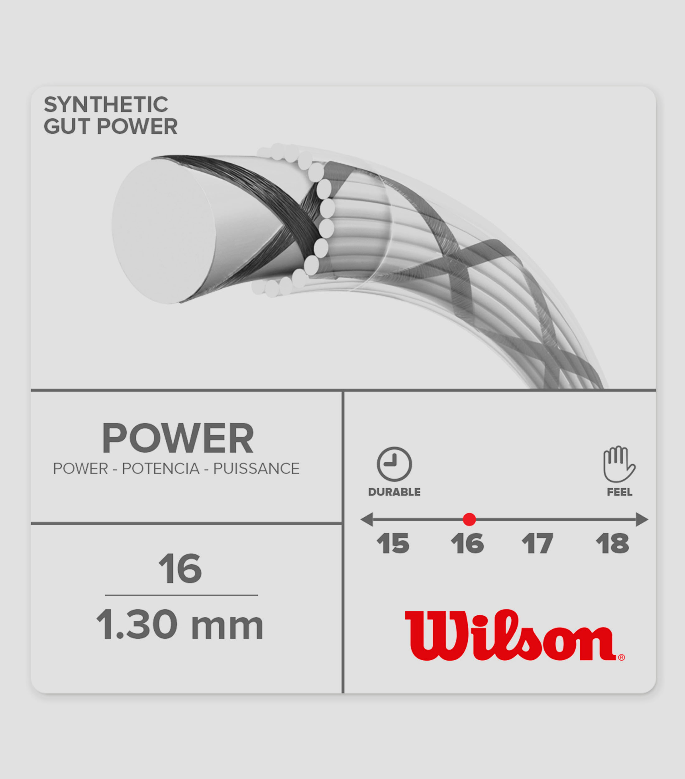 Cuerda para Raqueta de Tennis Gut Power