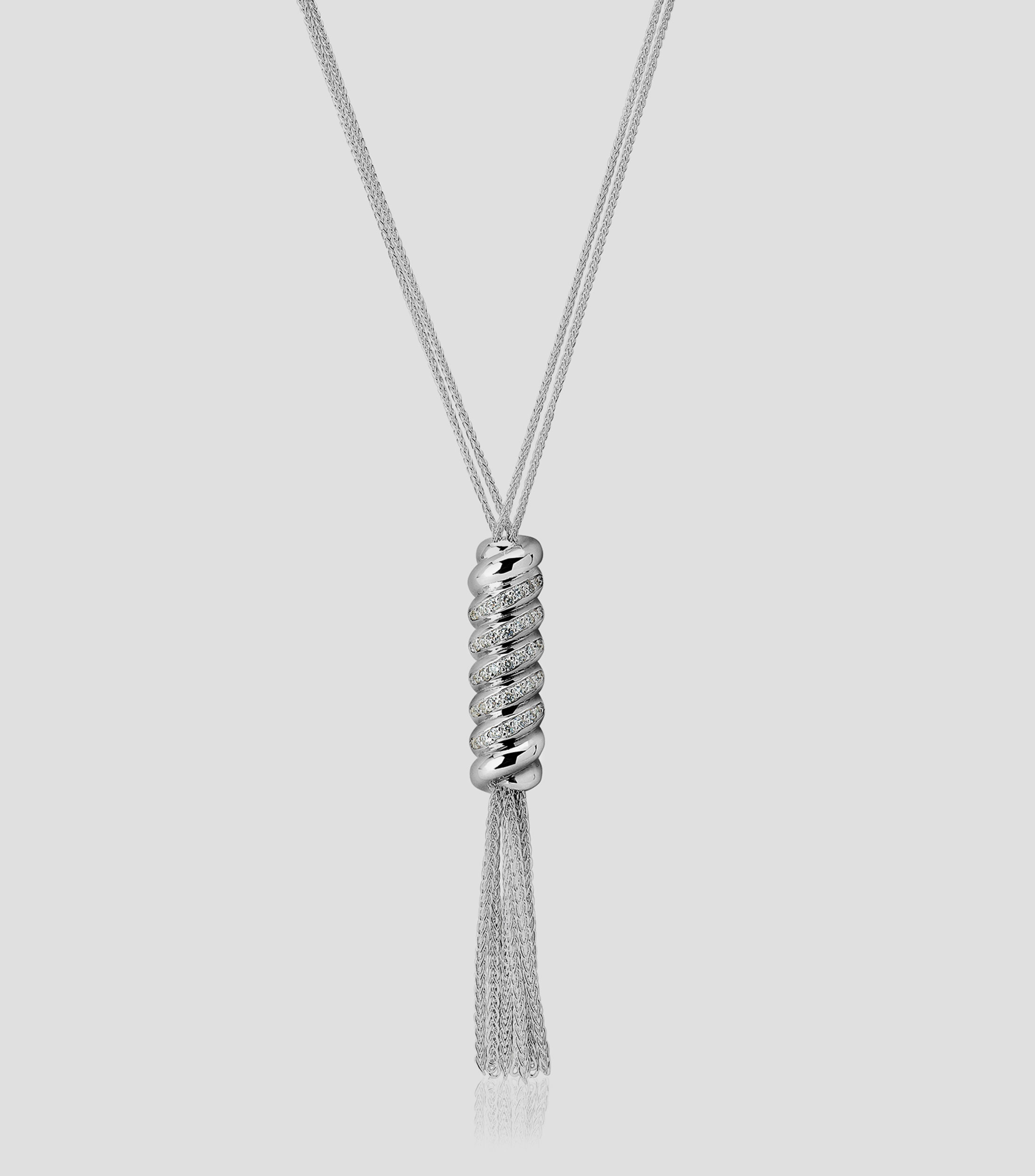 Dije en plata con Diamantes Lazos Torzal Mujer