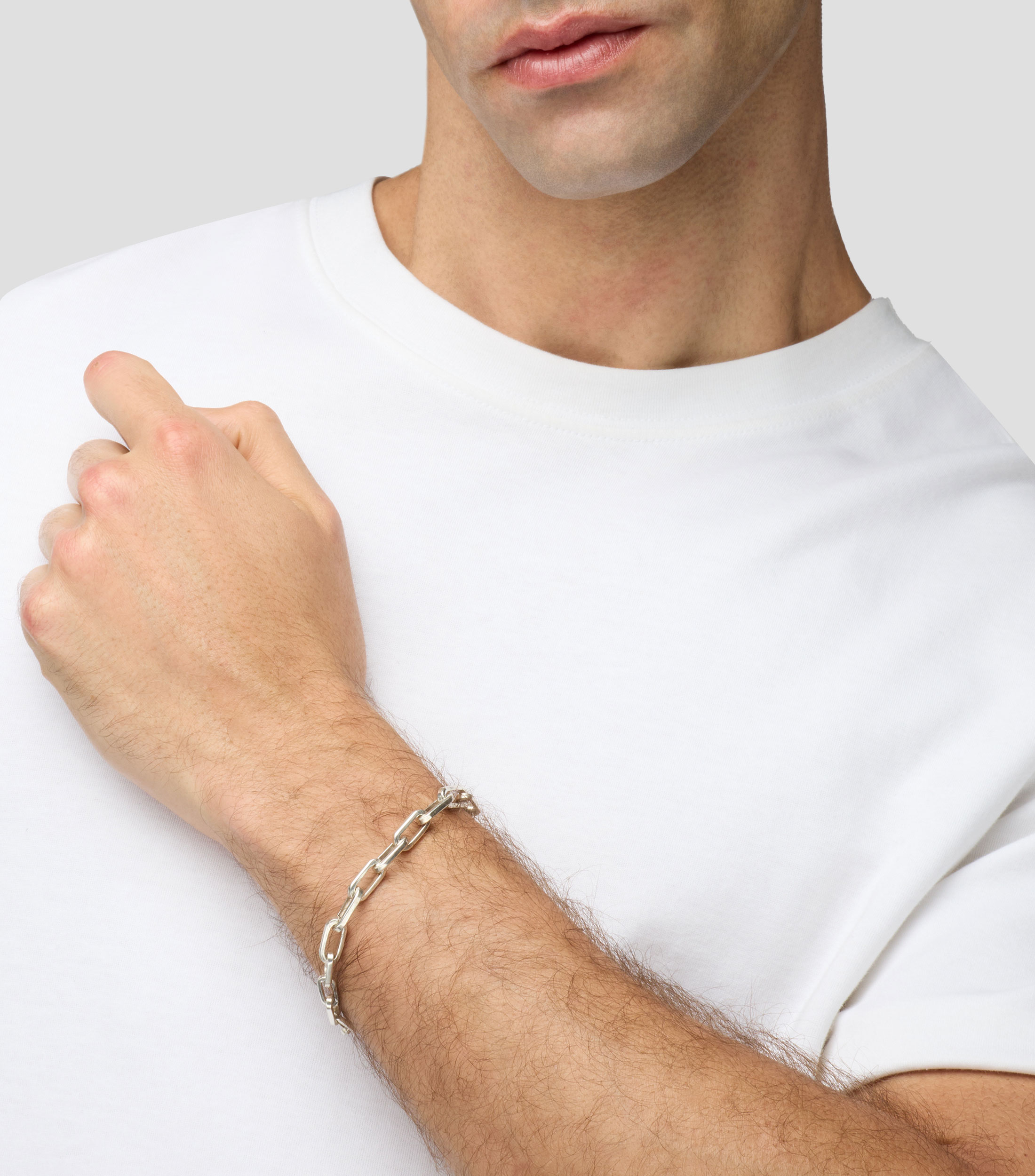 Pulsera con eslabones de ancla Hombre