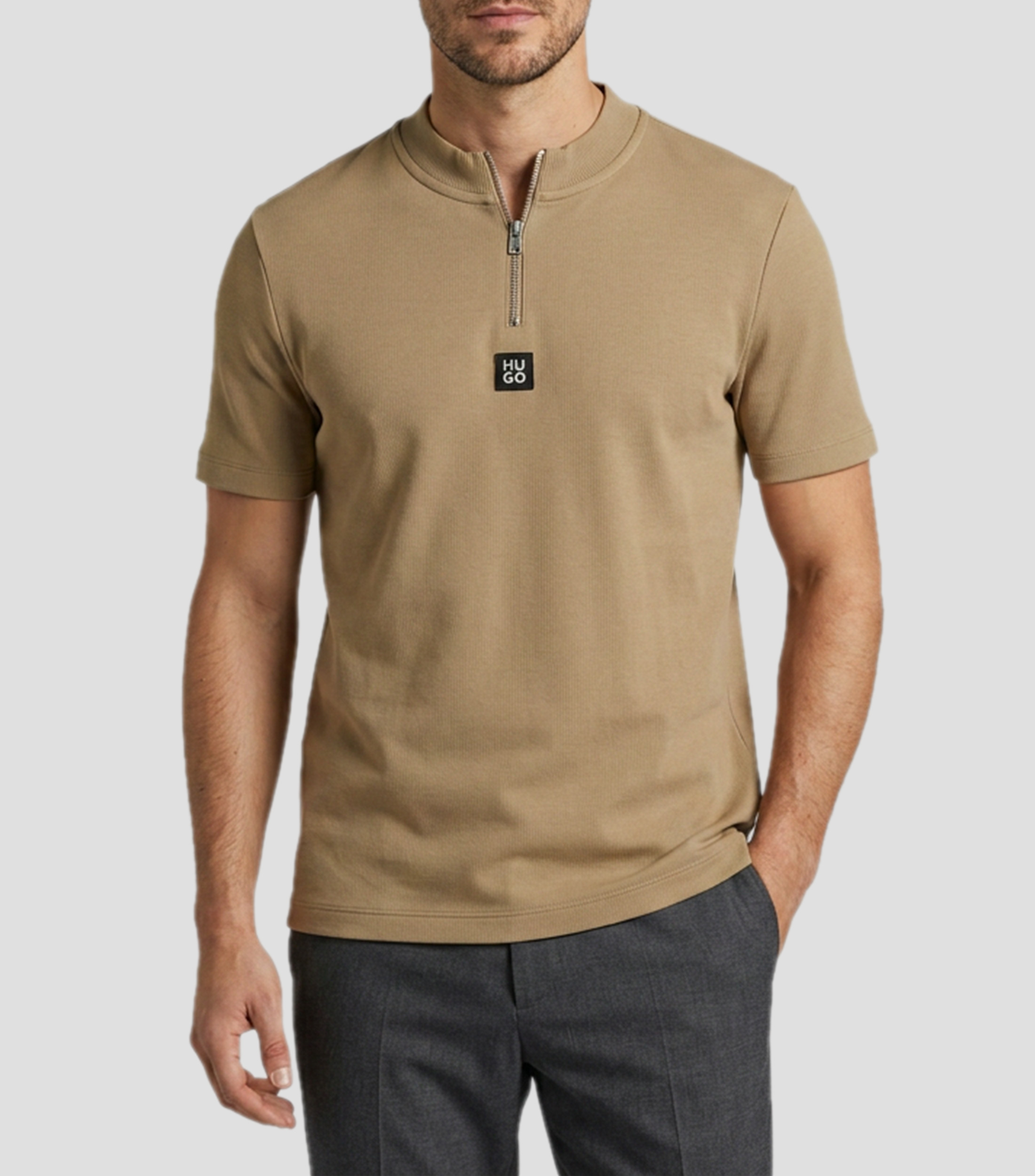 Playera cuello redondo manga corta lisa Hombre