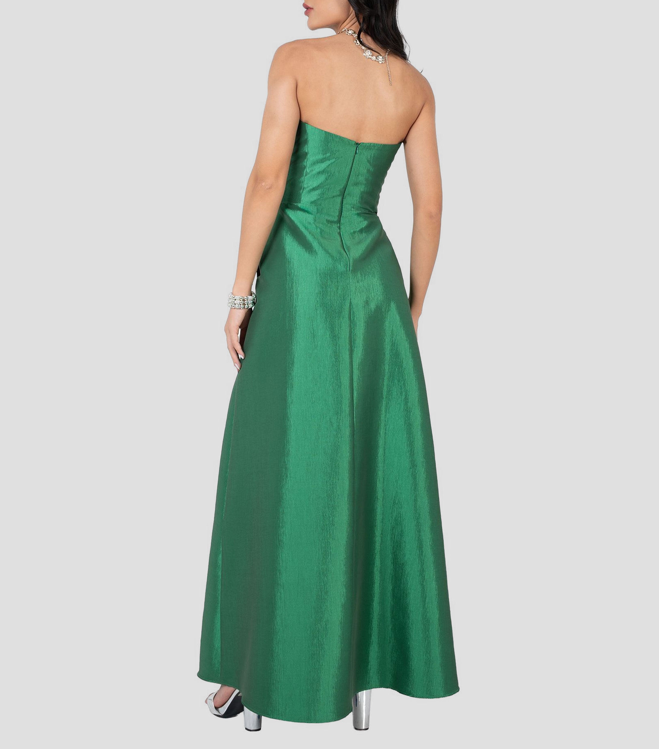 Vestido de fiesta largo liso Mujer
