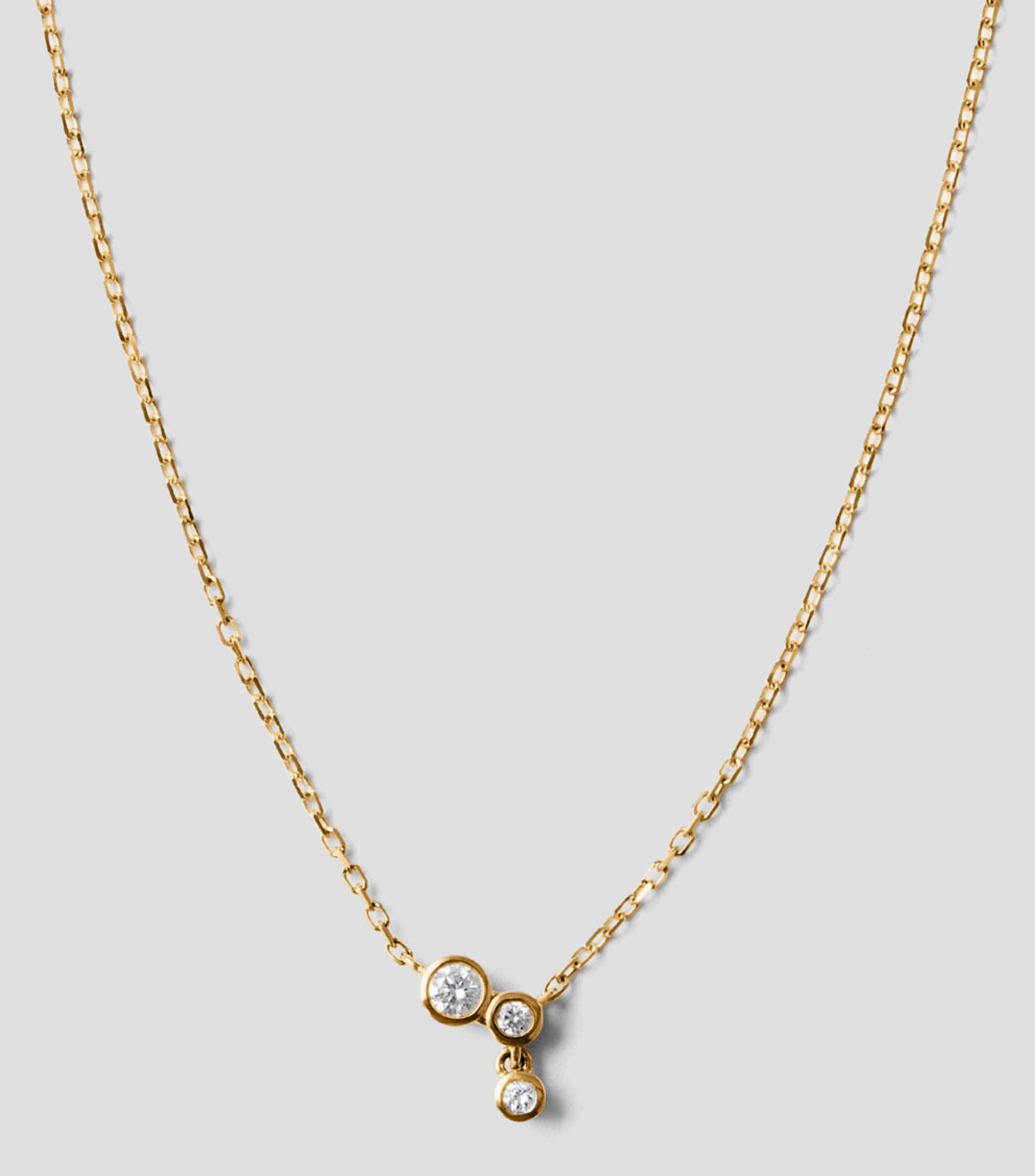 Collar en oro amarillo de 9 Kilates con diamantes Carolyn Mujer