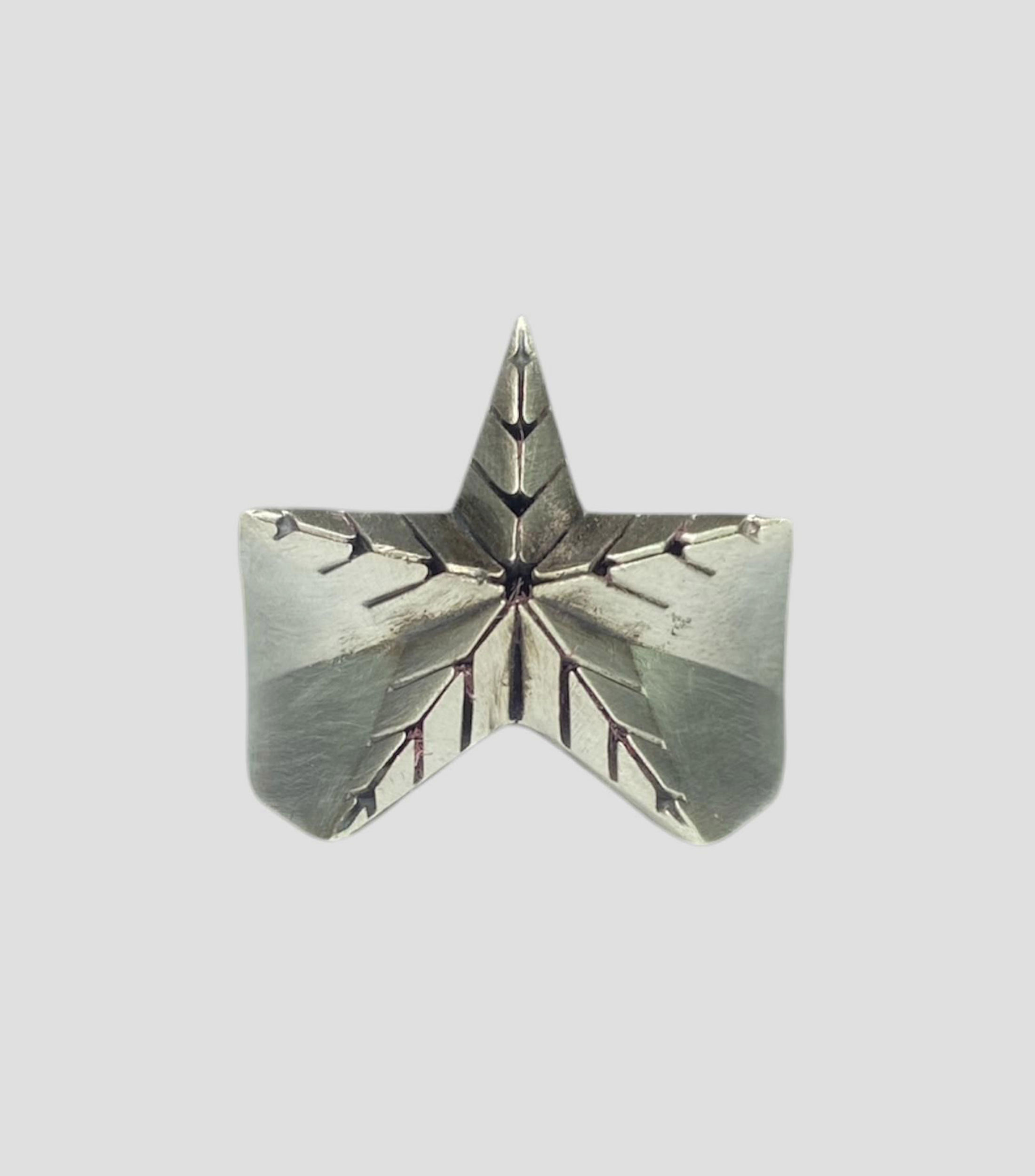 Anillo en plata .925 3D Star Striped Polished Unisex