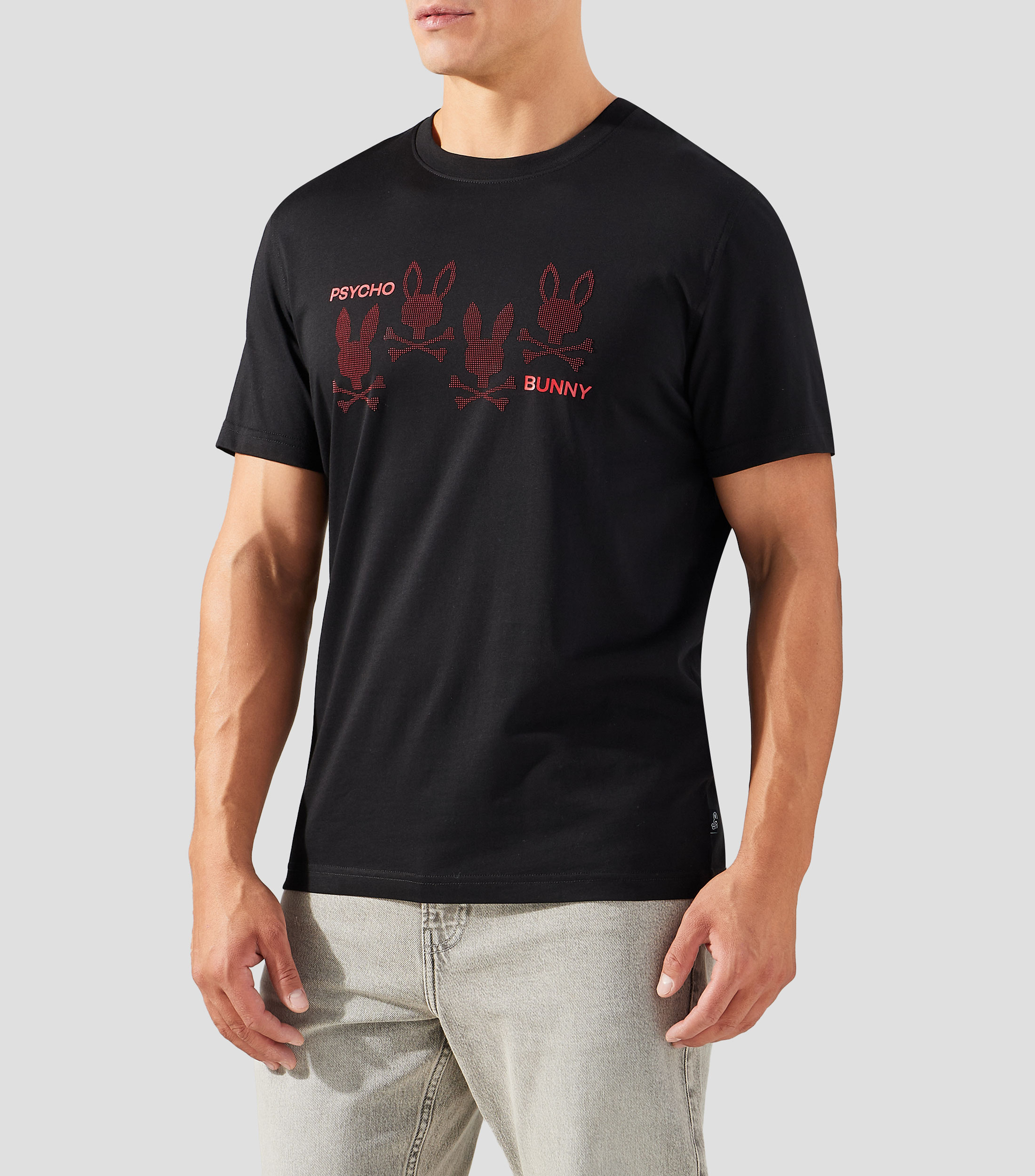 Playera cuello redondo manga corta estampada Hombre