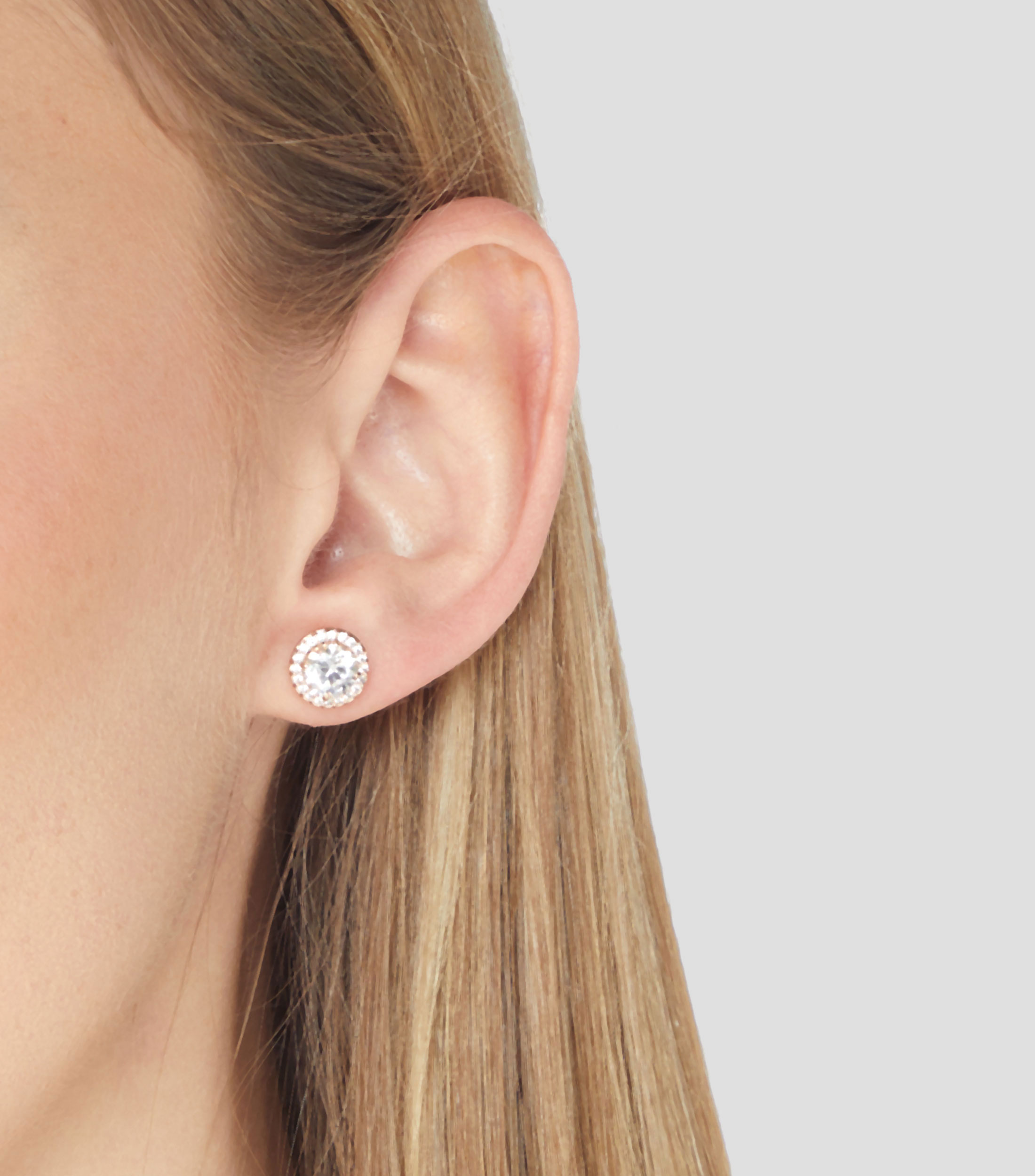 Aretes redondos con cristales Constella Mujer