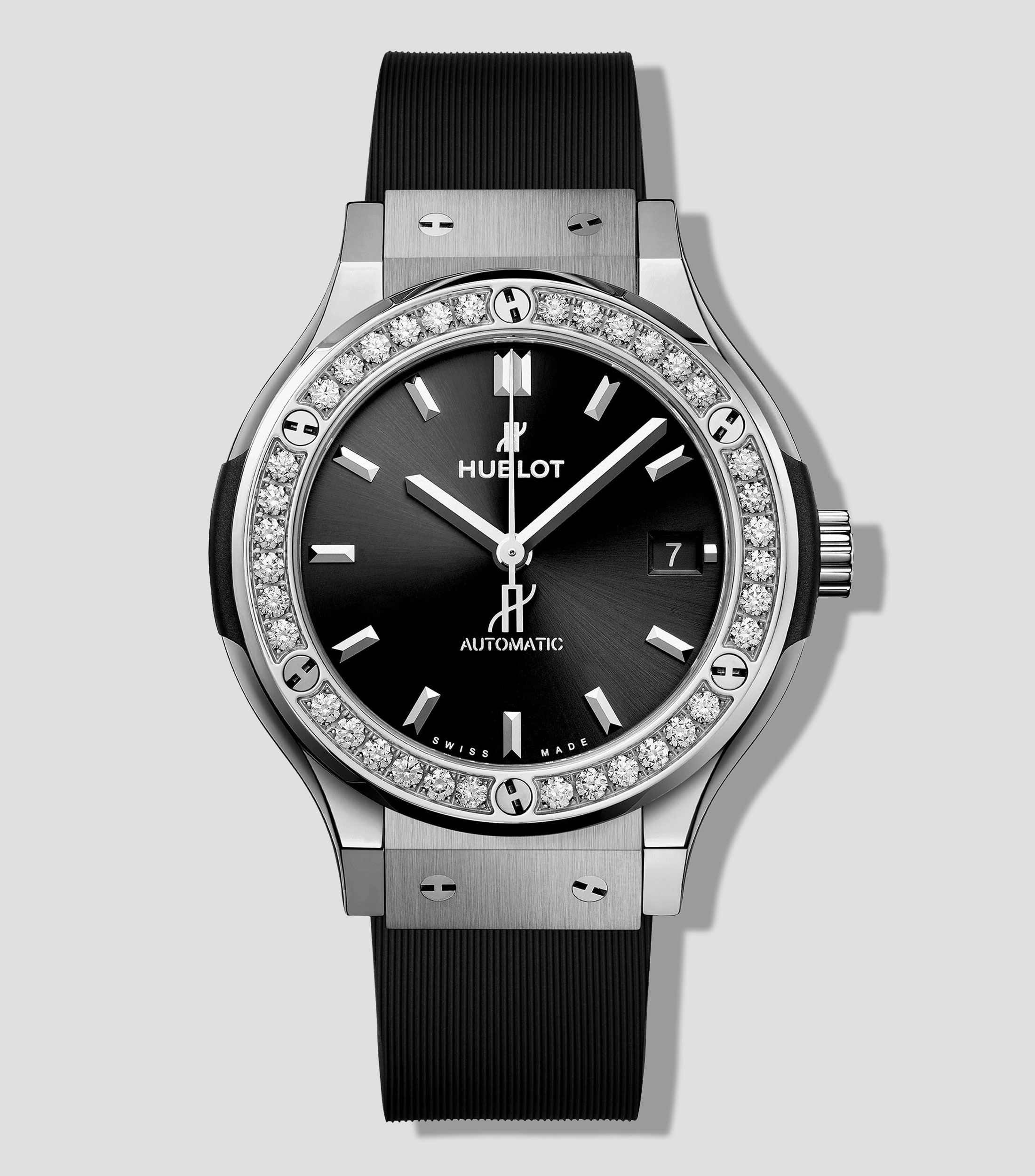 Reloj para hombre Classic Fusion Titanium Diamonds casual plateado