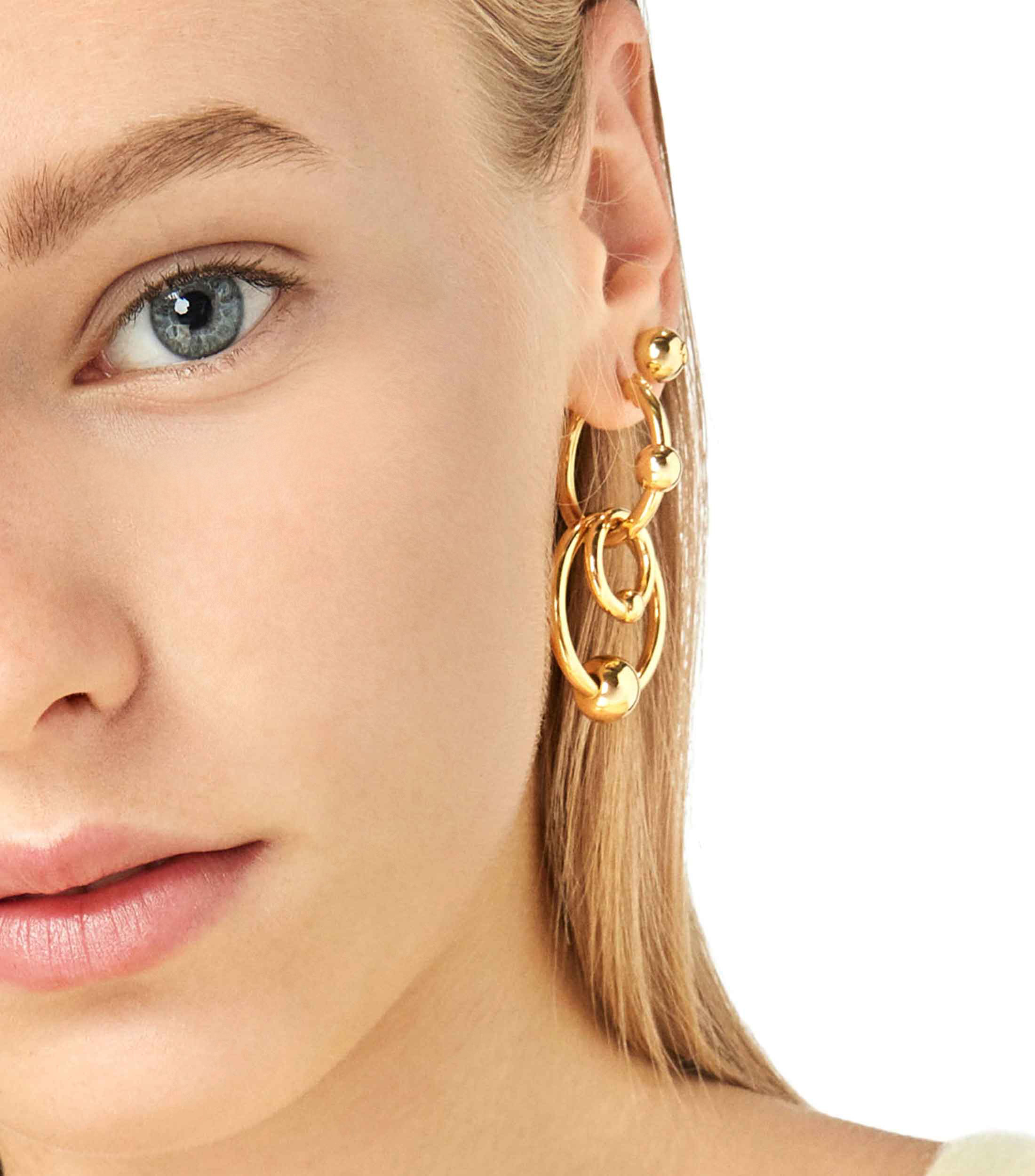 Pendientes circulares en plata .925 Plump Mujer