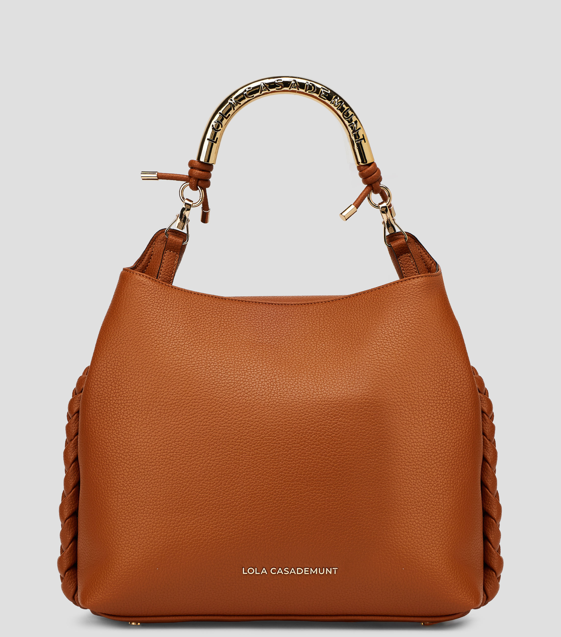 Bolsa tote café granulada Iconic lisa Mujer