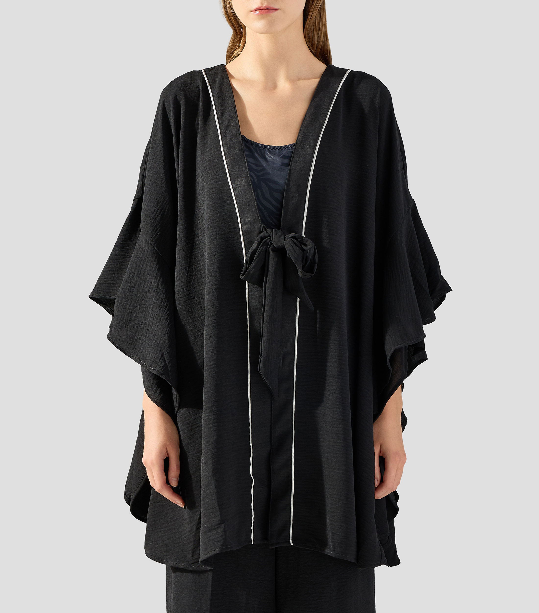 Kaftan liso manga 3/4 Mujer