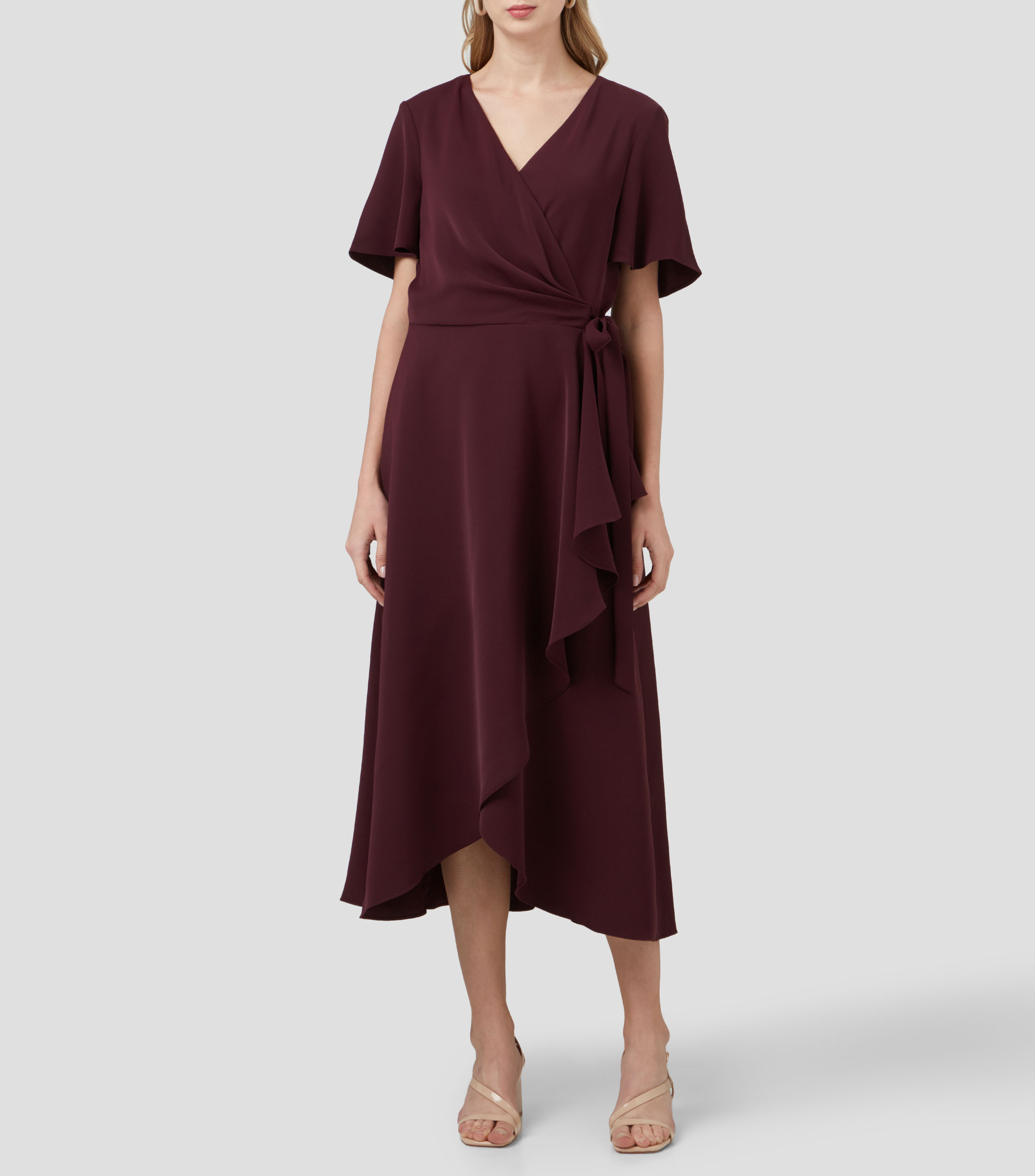 Vestido Midi liso Mujer
