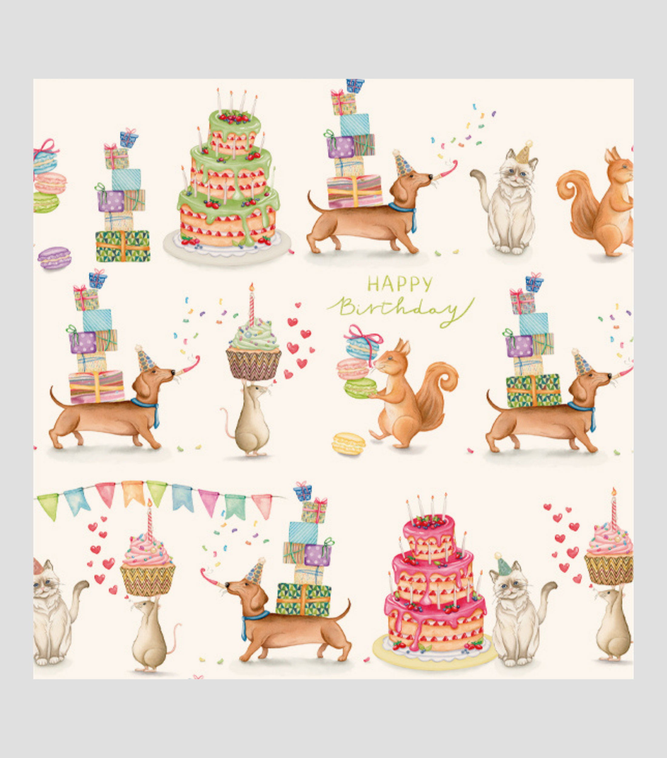 Pliego de papel Fiesta animal Tassotti 50 x 70 cm
