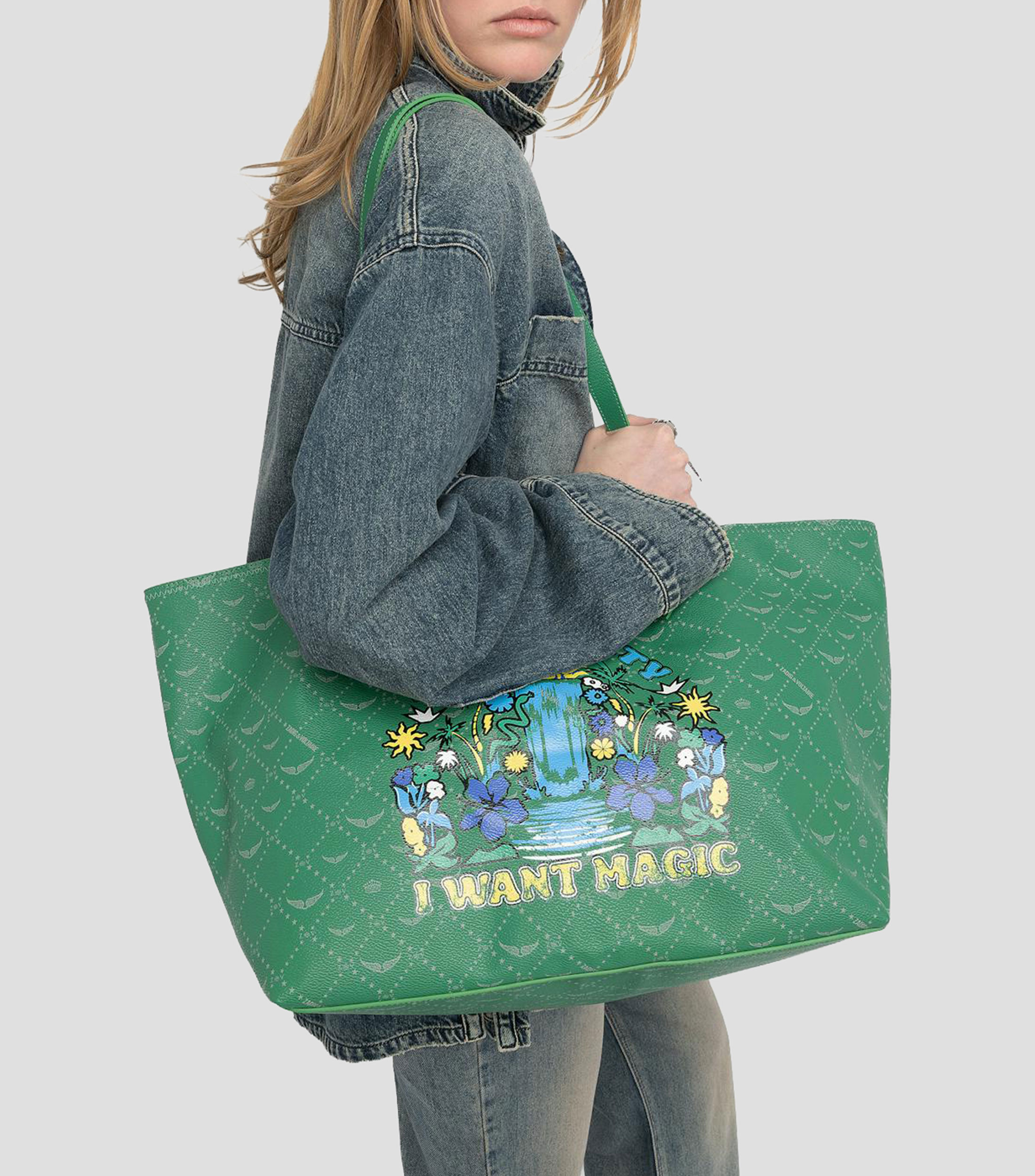 Bolsa tote shopper estampada Mujer