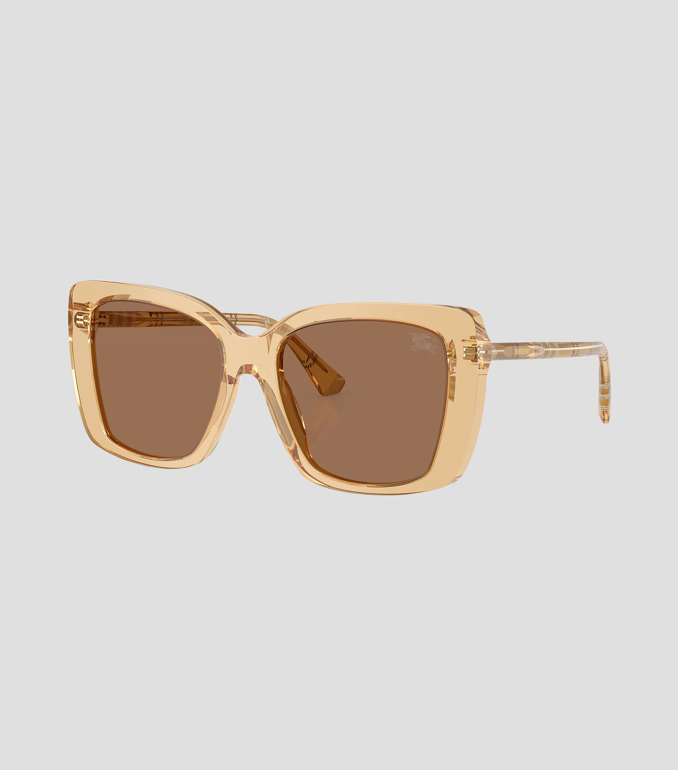 Lentes de sol cuadrados beige Mujer