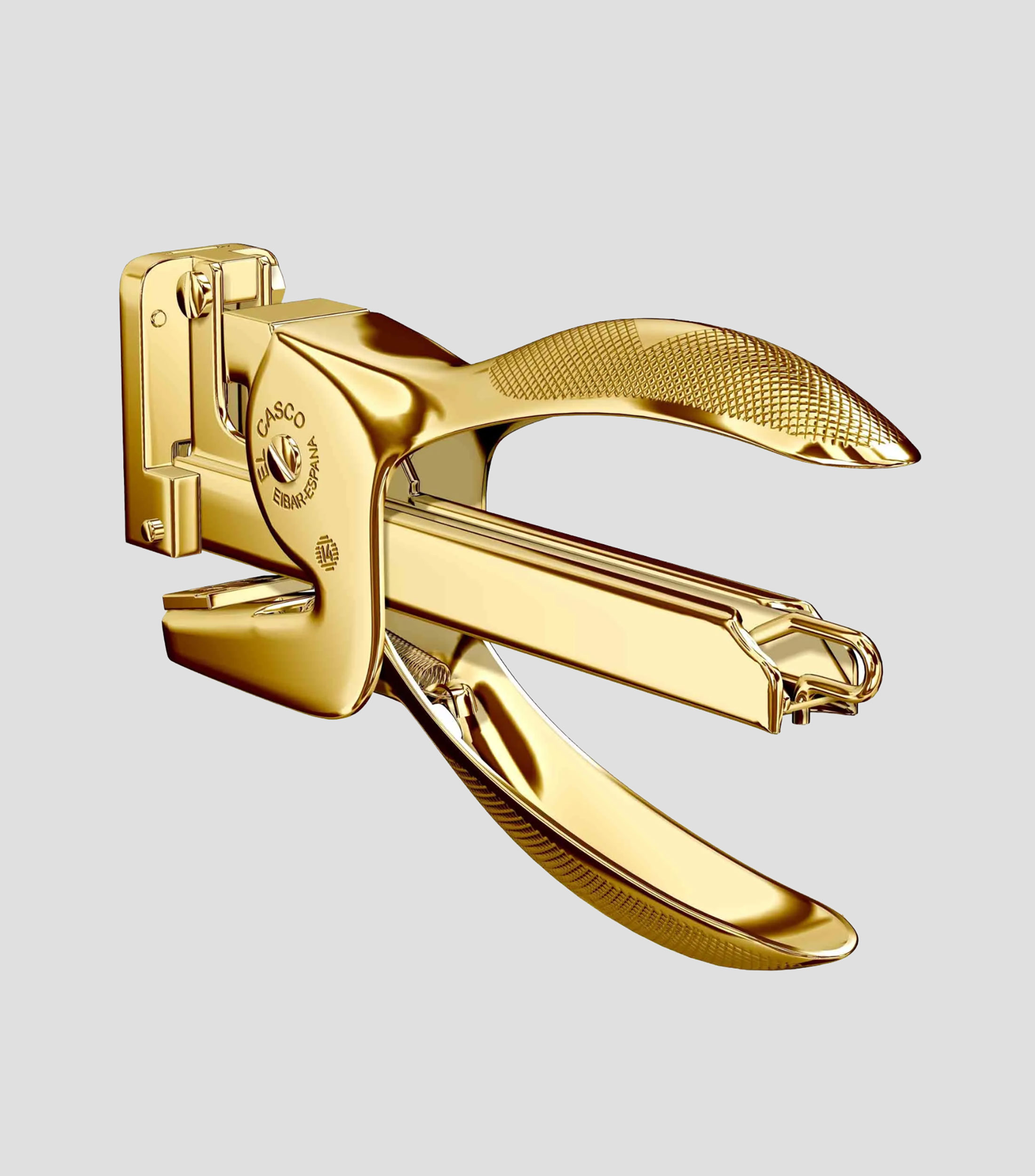 Engrapadora de mano en Chapa de oro