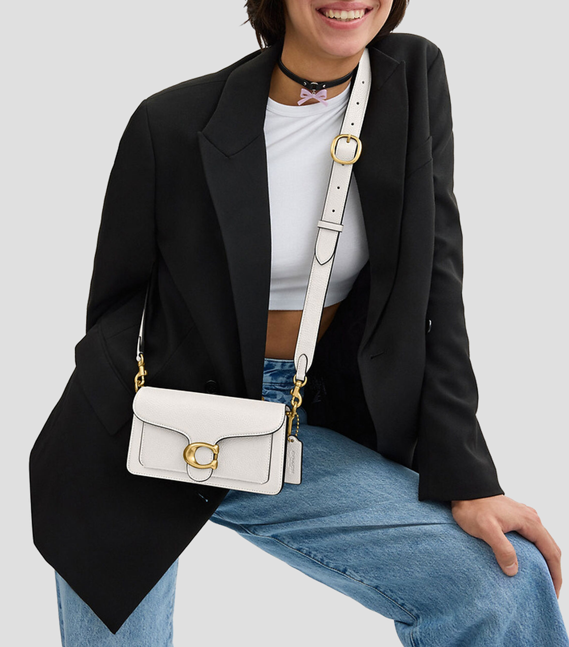 Bolsa shoulder en piel Tabby granulada Mujer