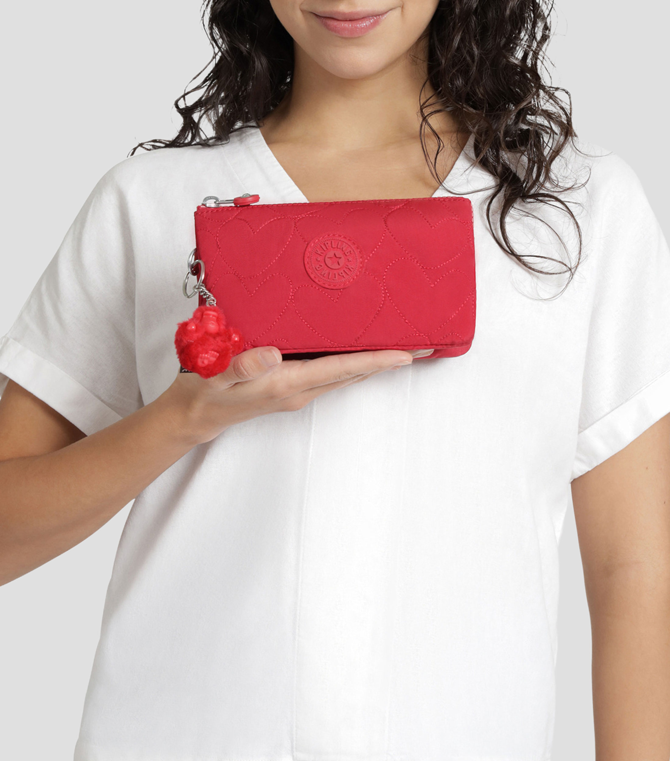 Cosmetiquera roja lisa Mujer