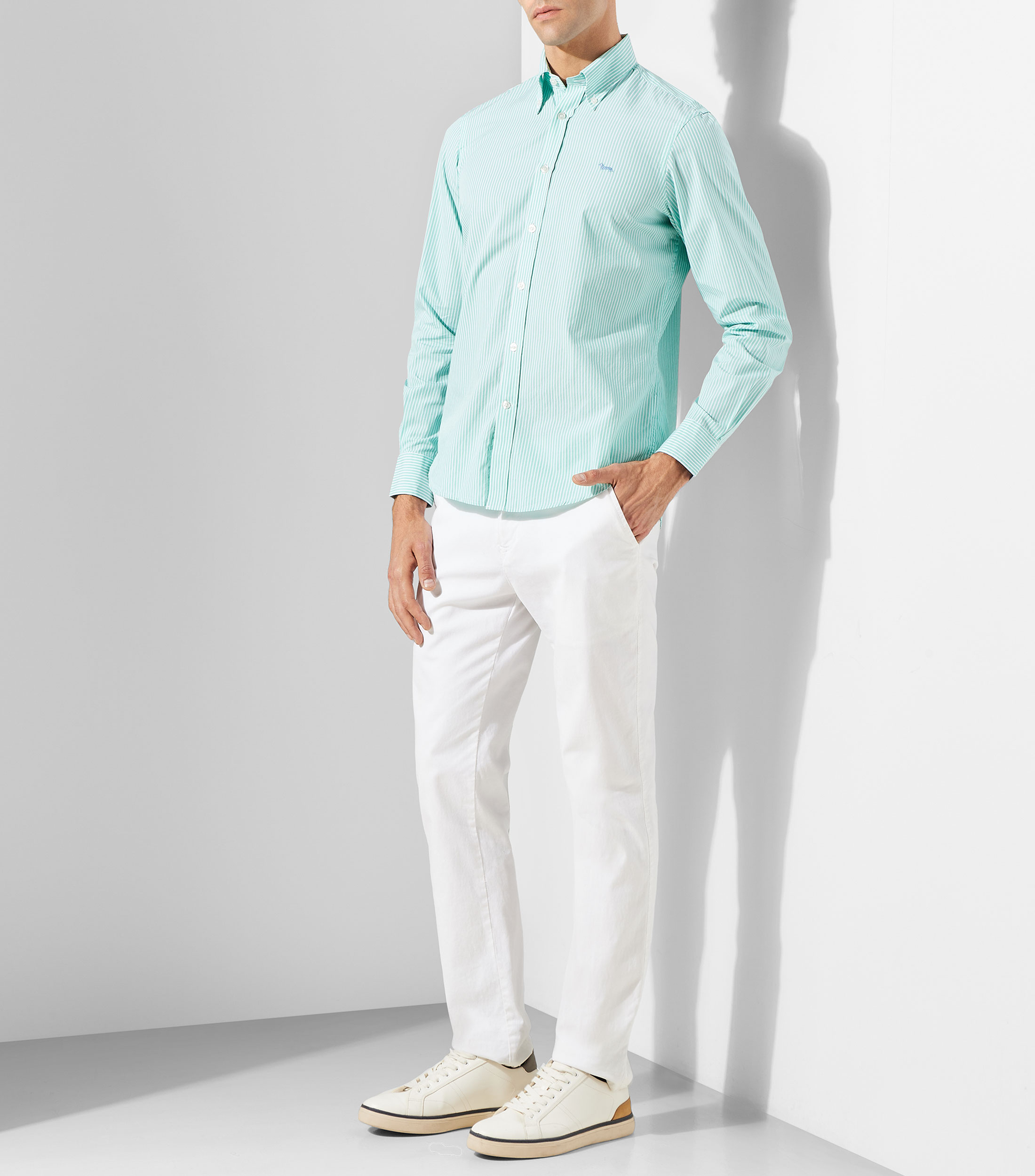 Camisa rayas manga larga Hombre