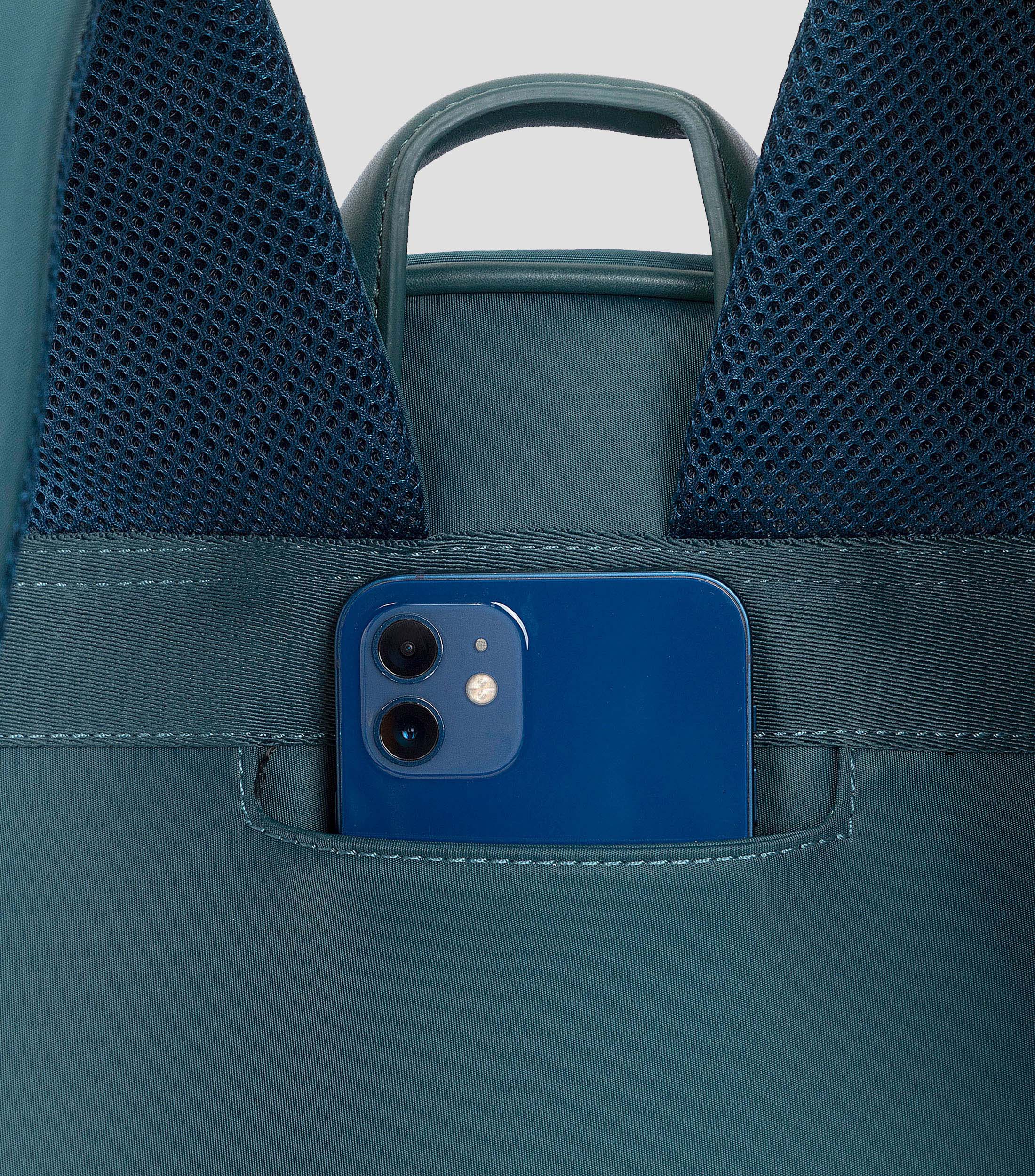 Mochila porta laptop azul petróleo Mujer