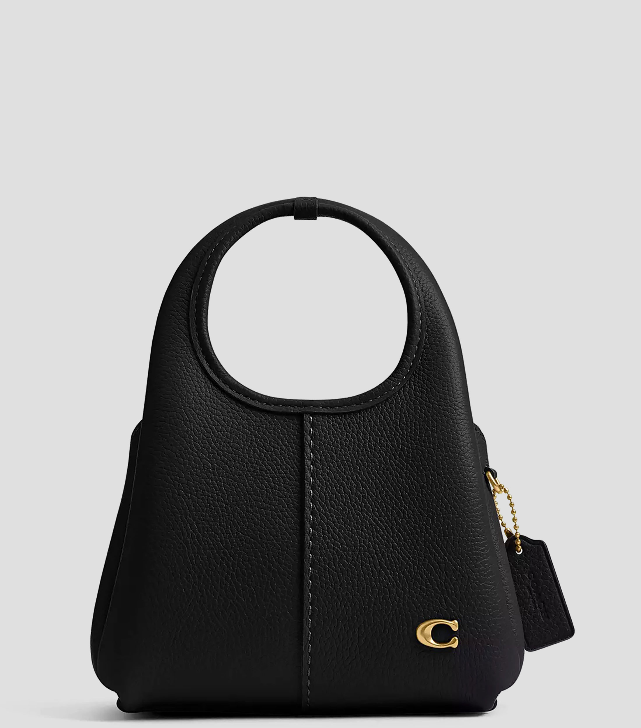 Bolsa Shoulder en cuero de vaca granulada Mujer