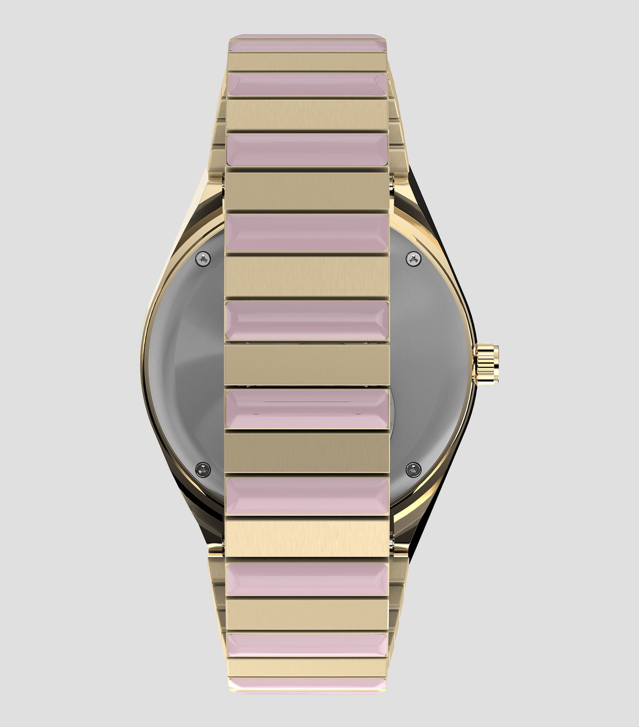 Reloj para Mujer Q, Moderno, Dorado, Rosa