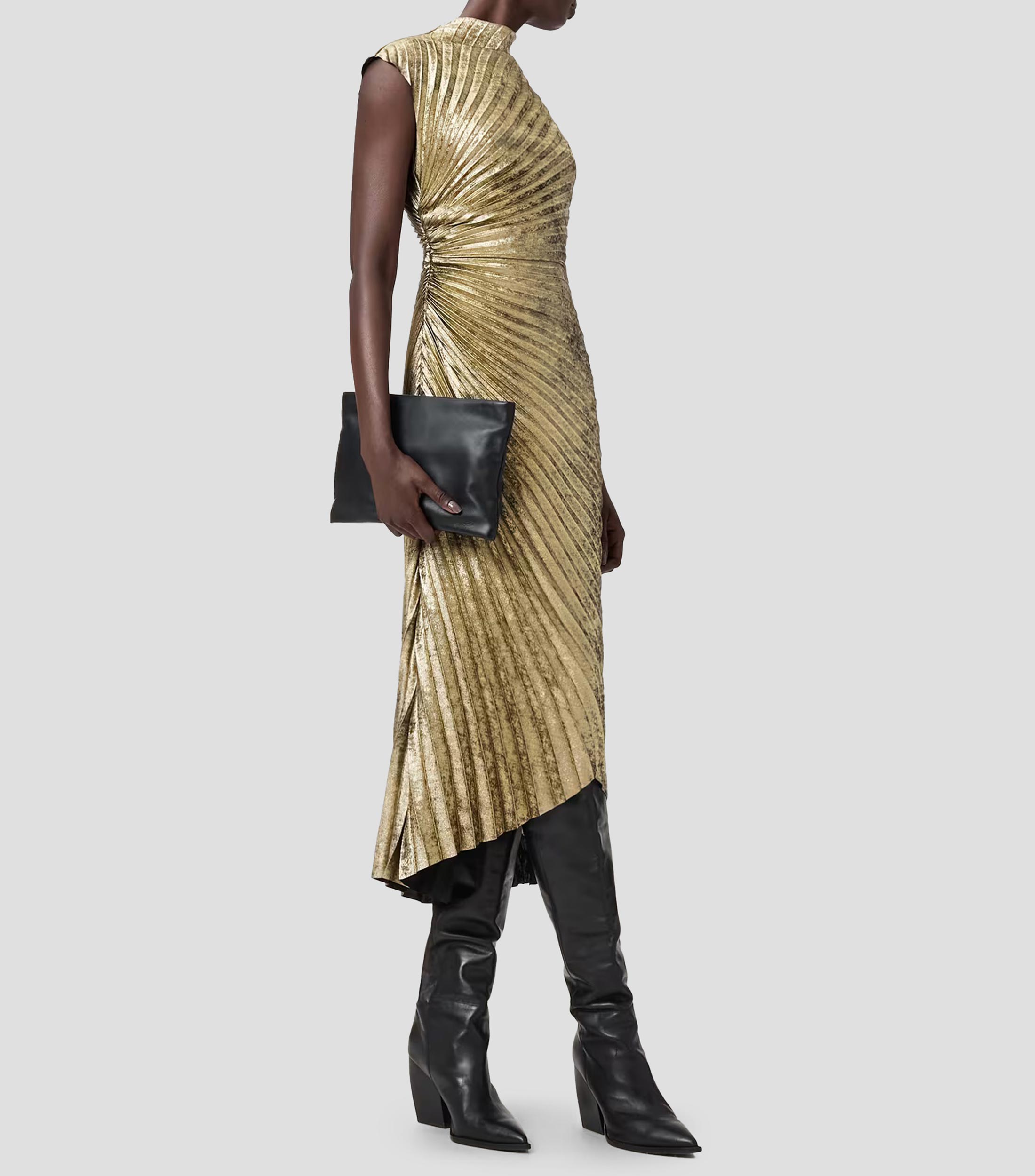 Vestido de fiesta largo liso Mujer