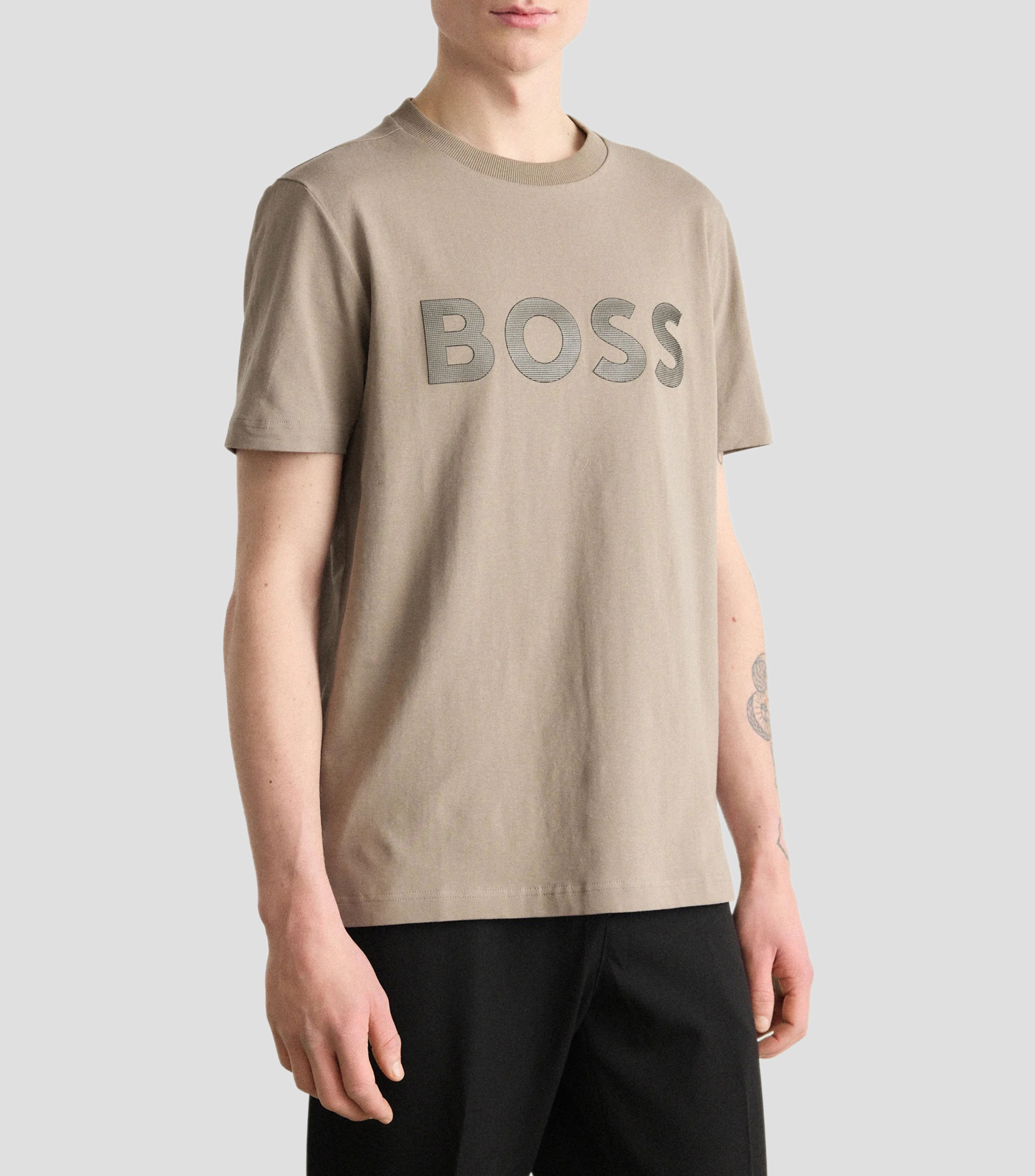 Playera cuello redondo manga corta estampada Hombre