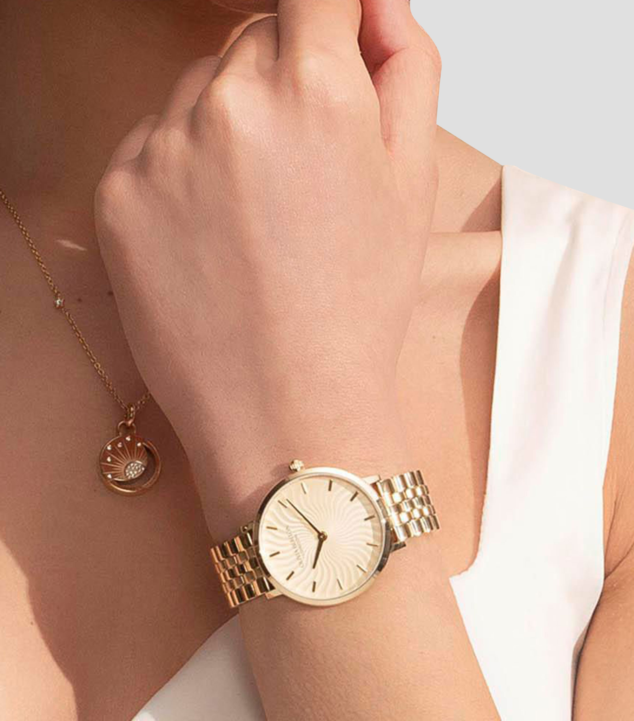 Reloj para Mujer Radiant Sun Casual Dorado
