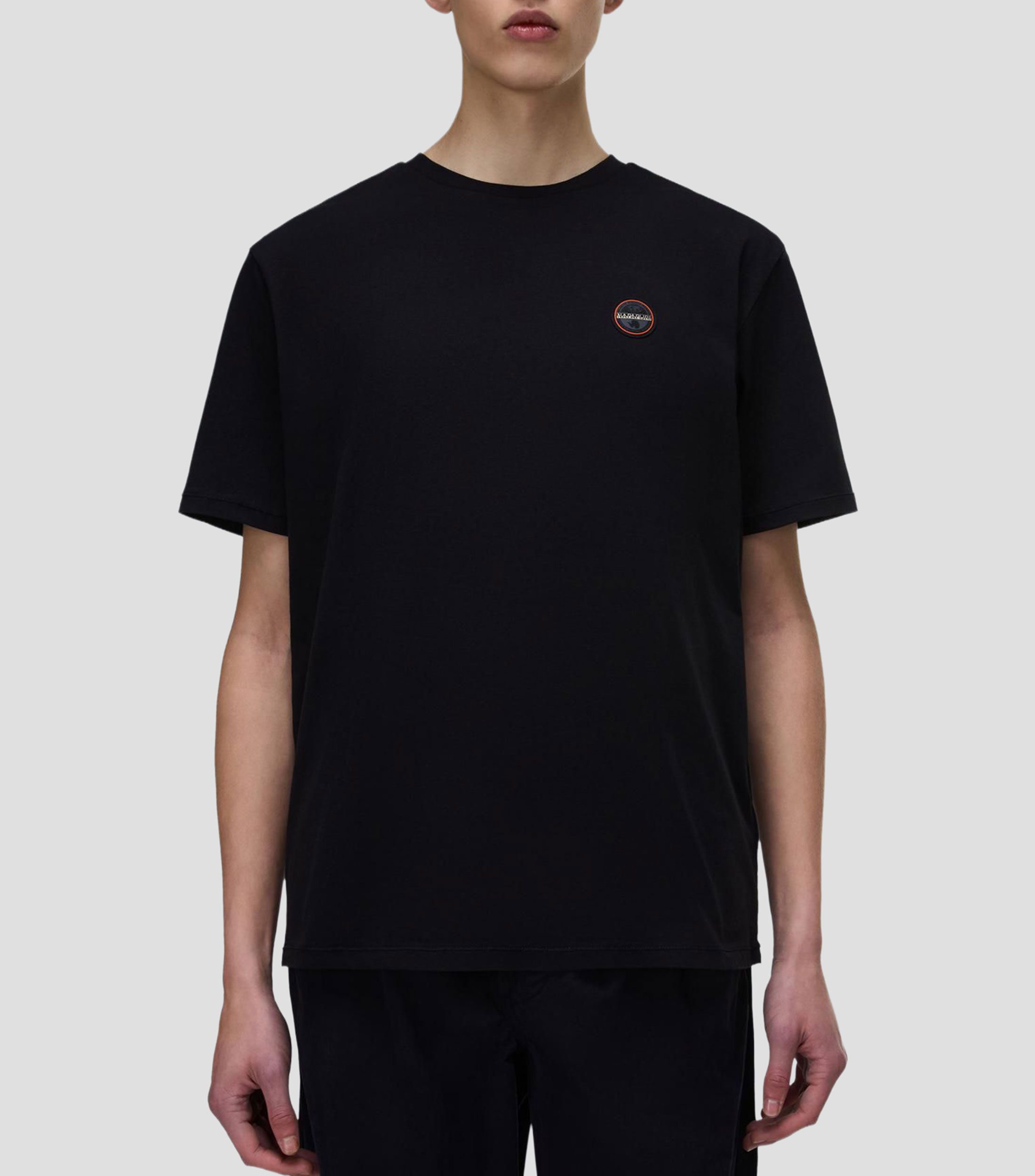 Playera cuello redondo manga corta Badge lisa Hombre