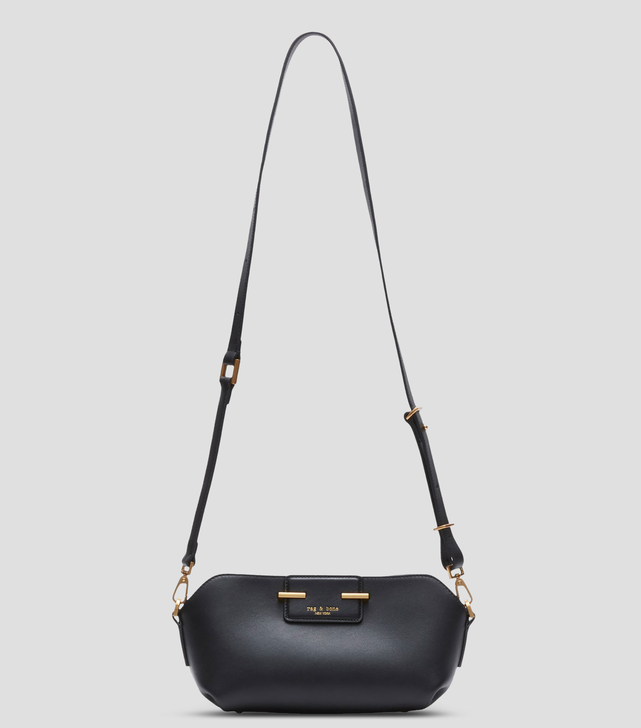 Bolsa crossbody negra en piel Realm lisa Mujer