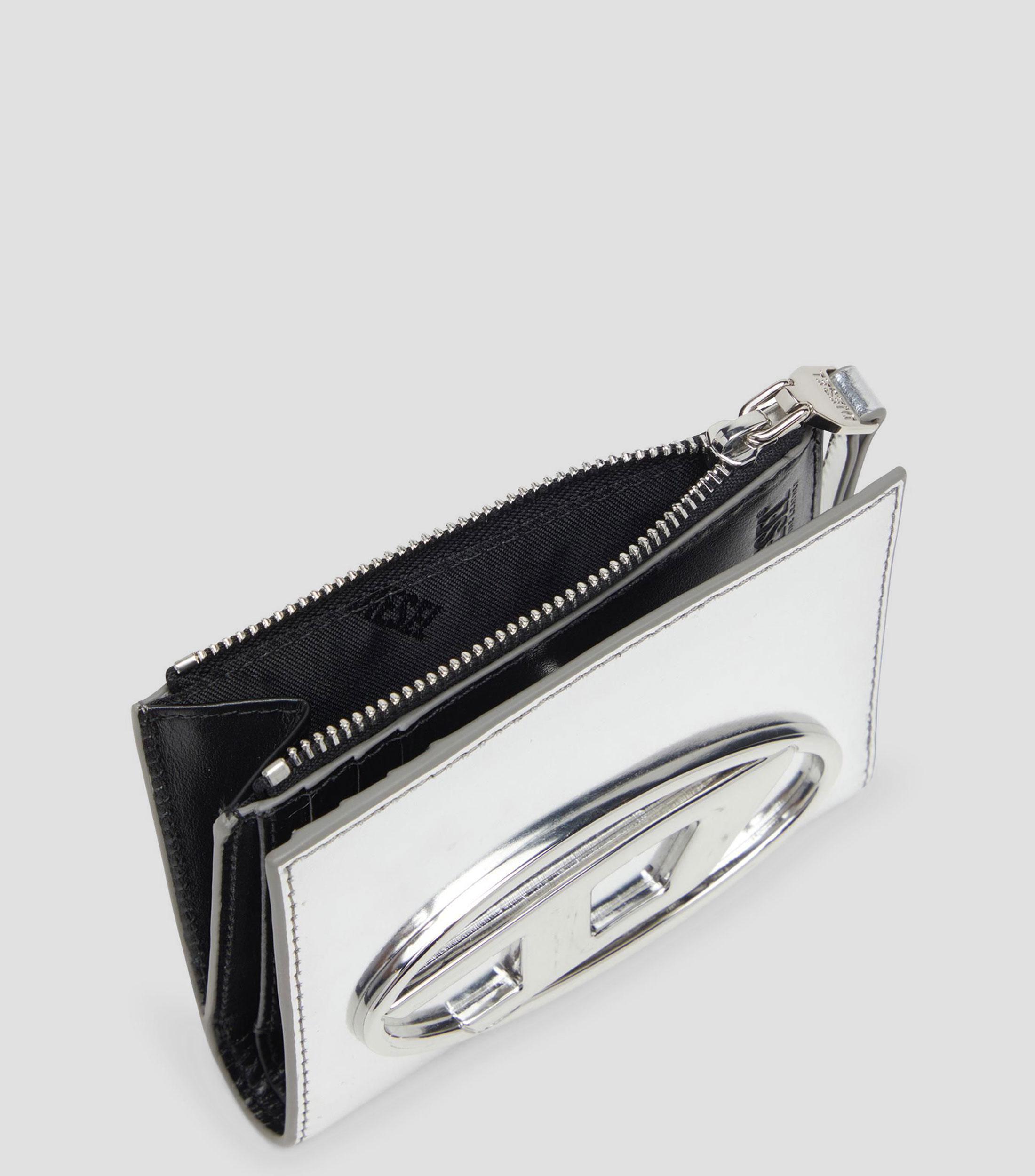 Cartera bifold en piel 1DR Zip II liso Mujer