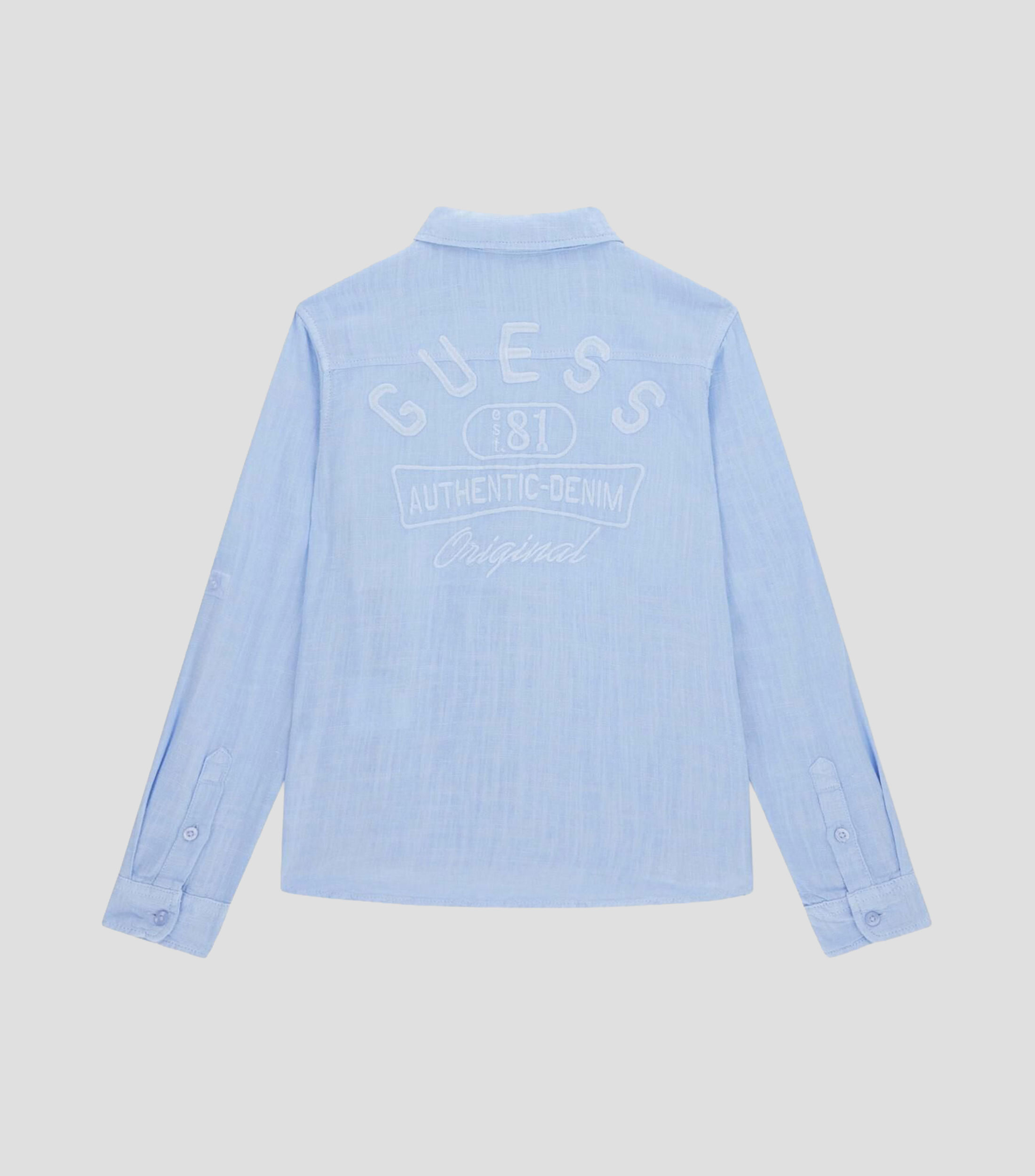 Camisa lisa con manga larga Niño