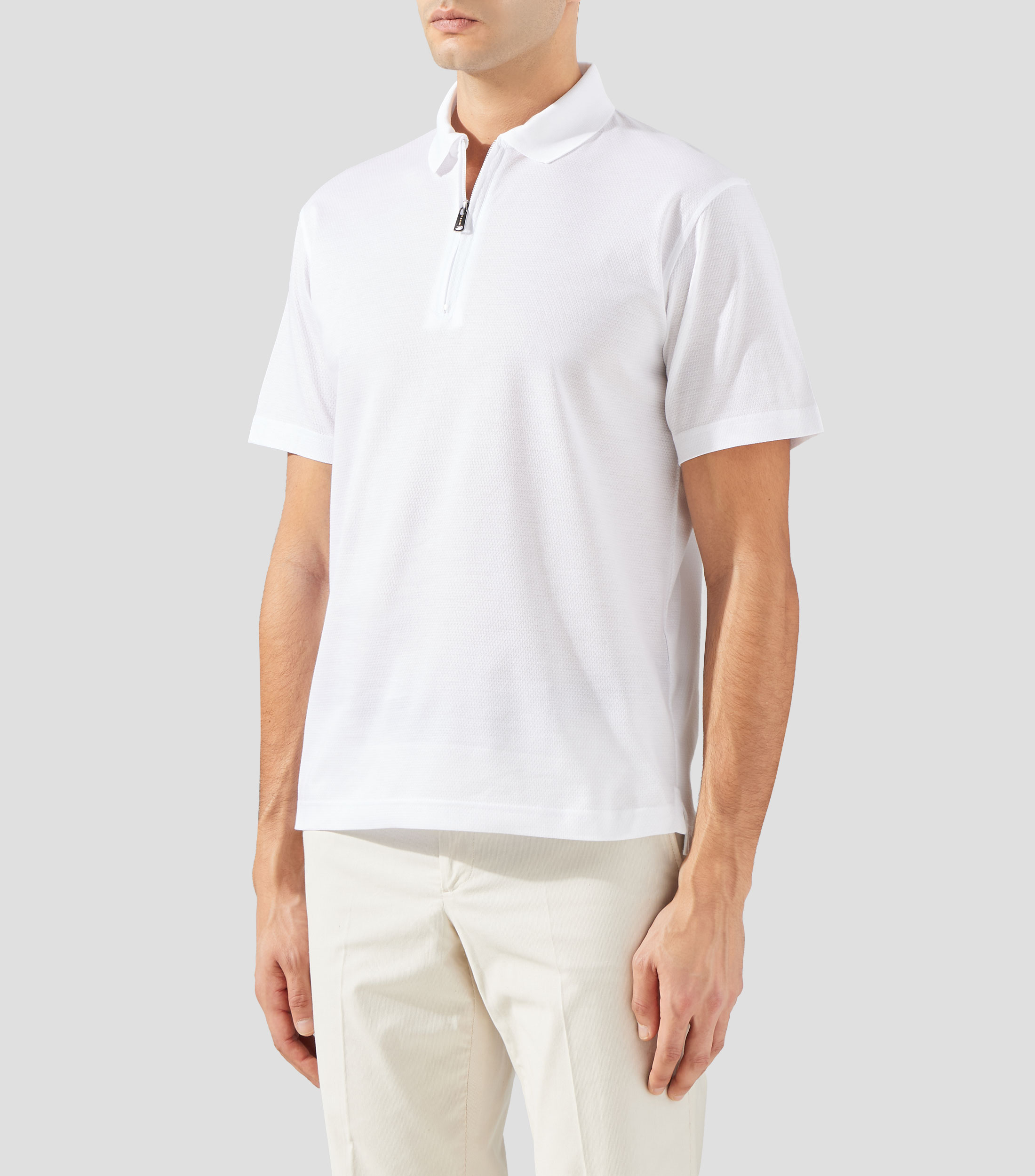 Playera tipo polo manga corta microdiseño Hombre