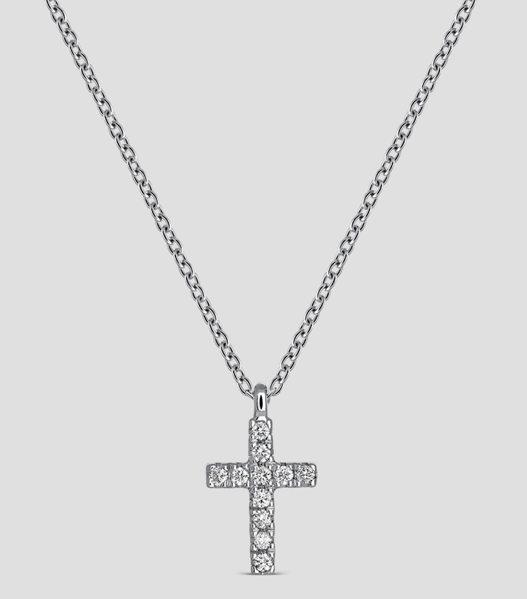 Colgante en oro blanco 18 Kts con diamante Grace Mujer