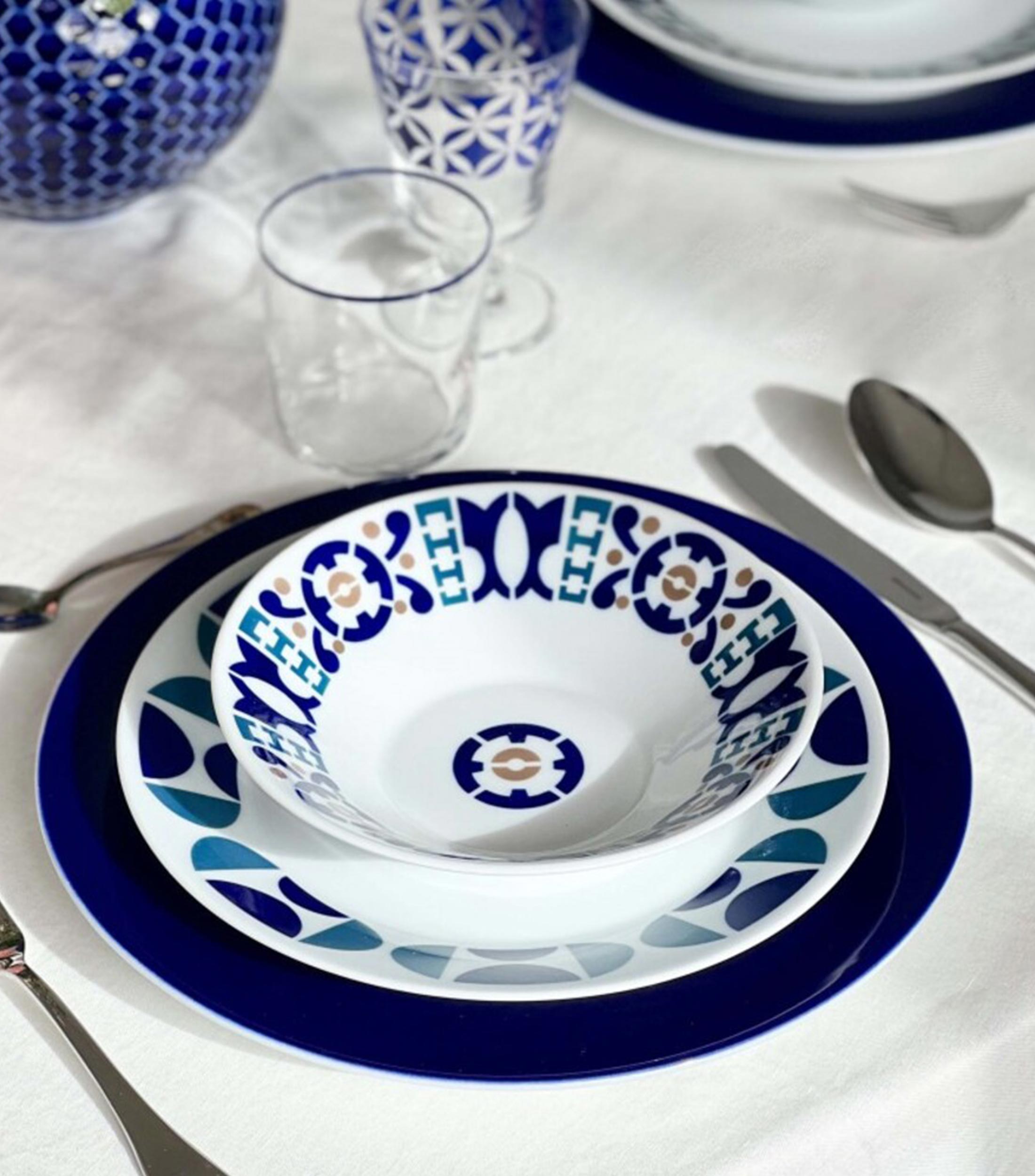 Set 6 Vasos Filo Azul