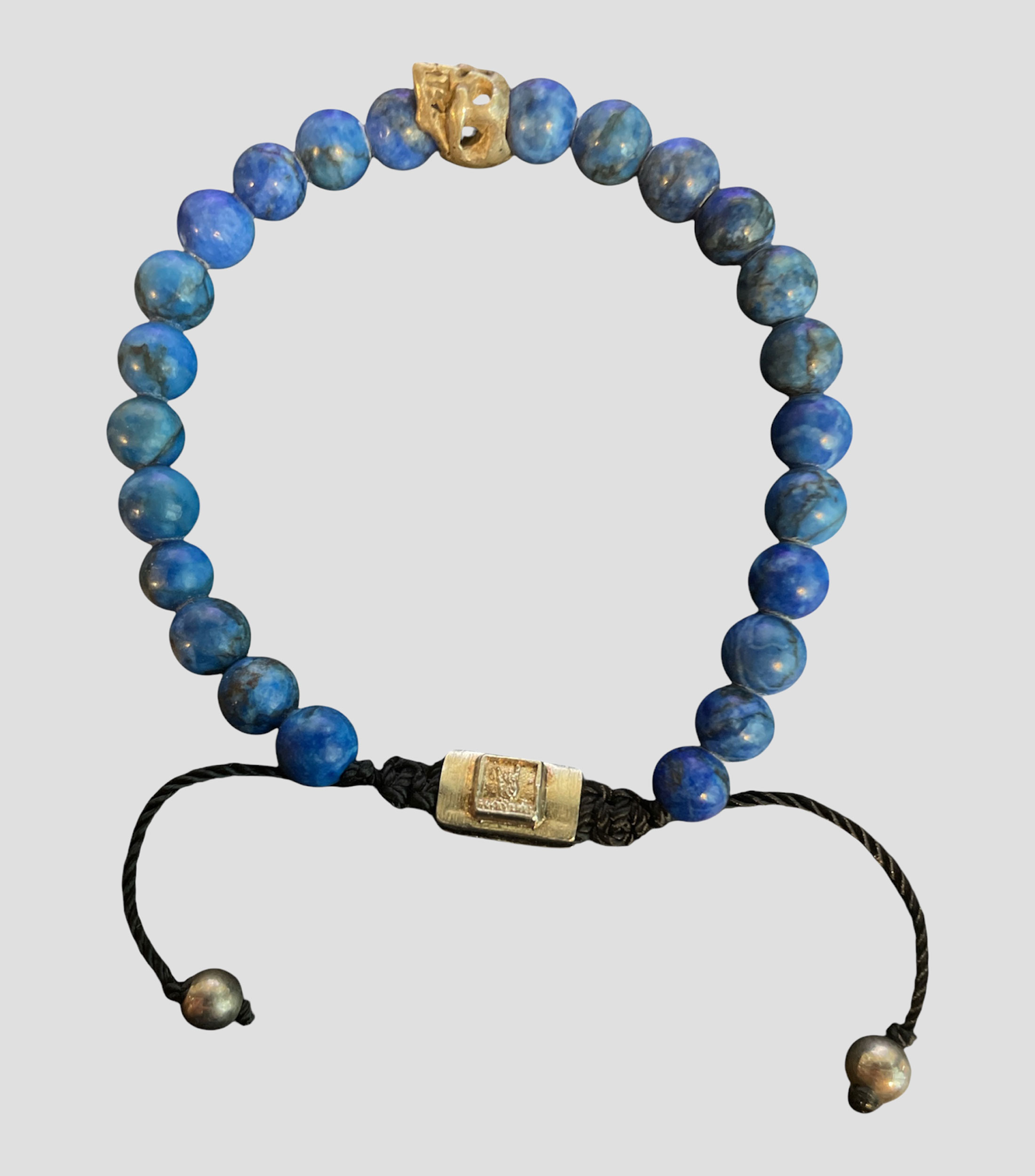 Pulsera One Skull en piedra turquesa Hombre