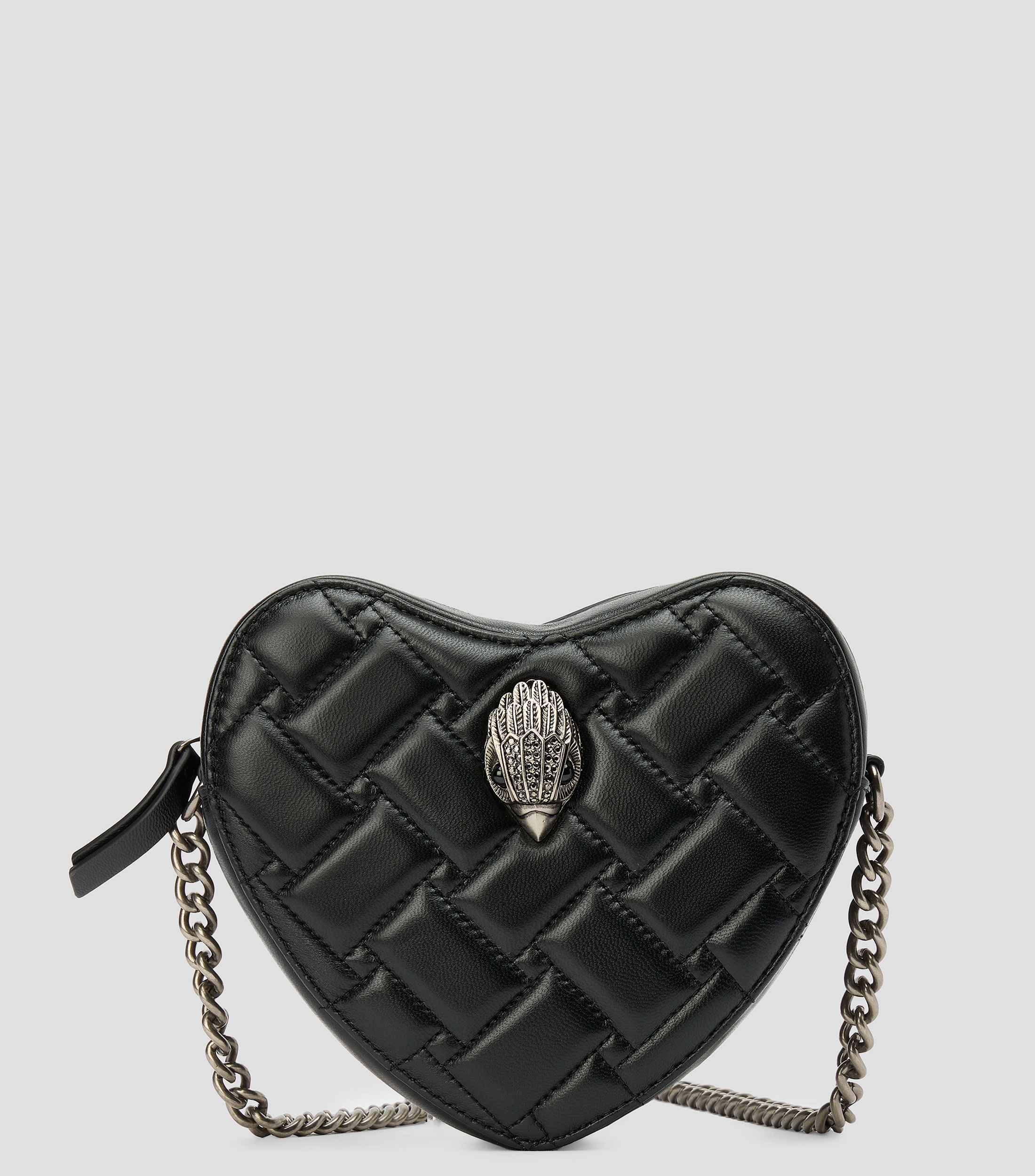 Bolsa Crossbody en piel vacuna Kensington Heart con pespuntes Mujer
