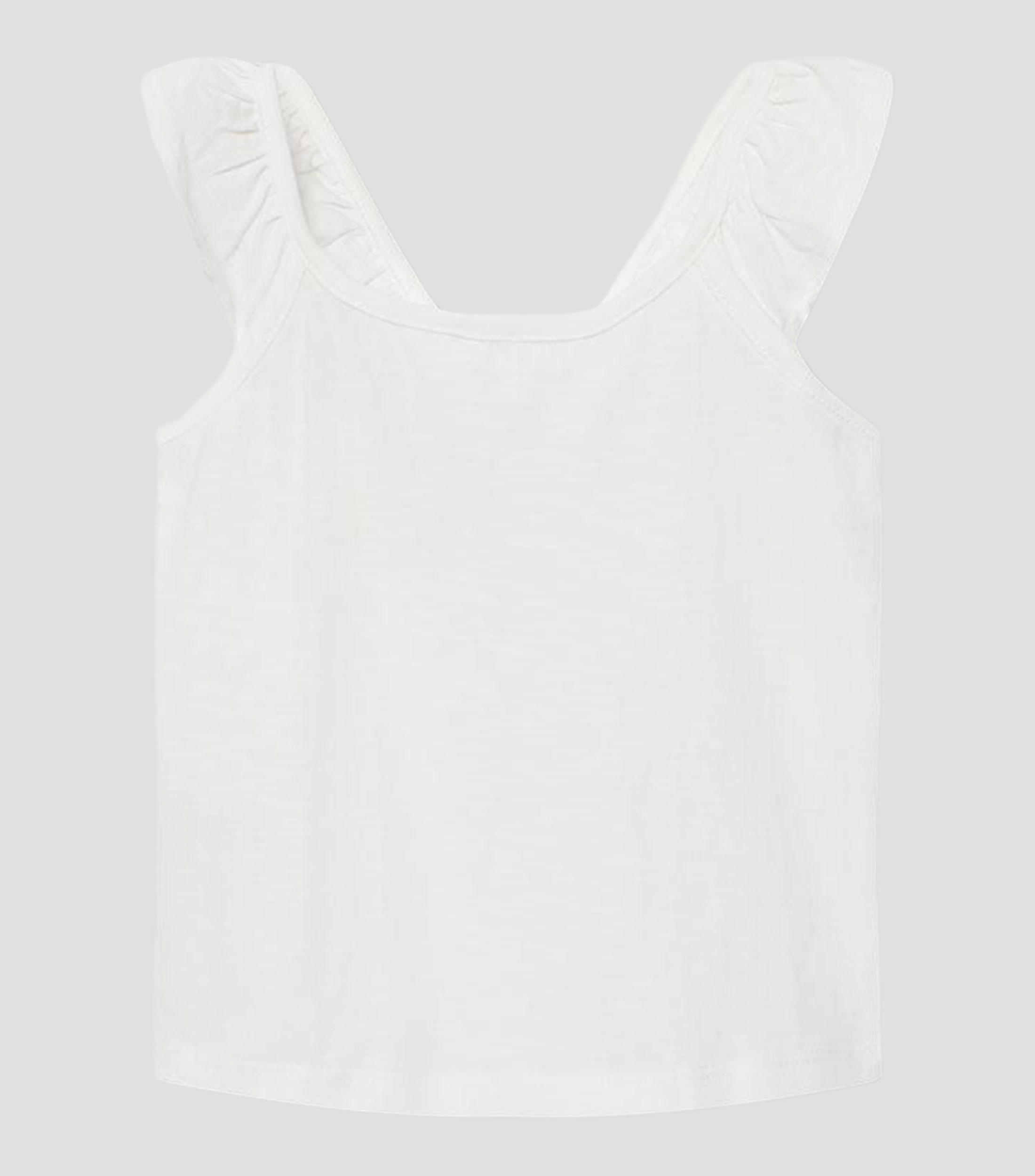 Playera cuello redondo sin mangas lisa Niña