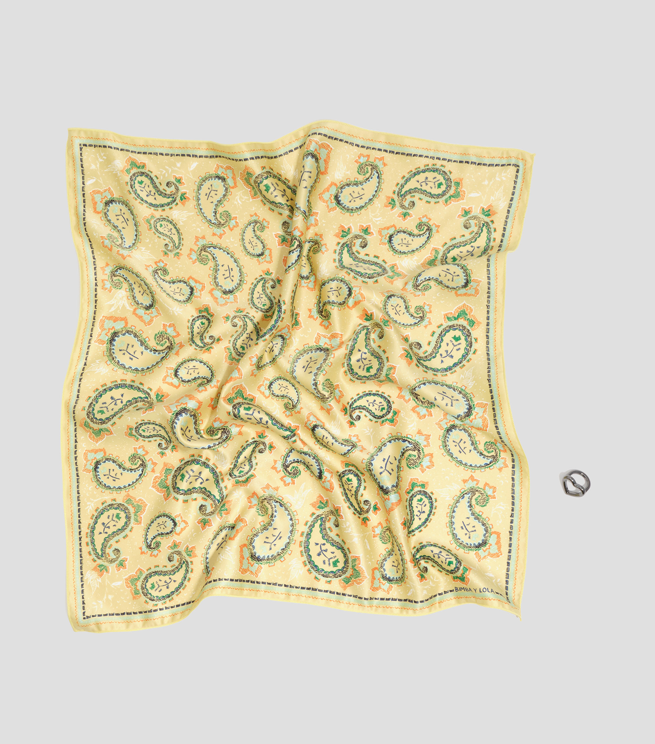 Pañuelo con Charm bolso paisley banana Mujer